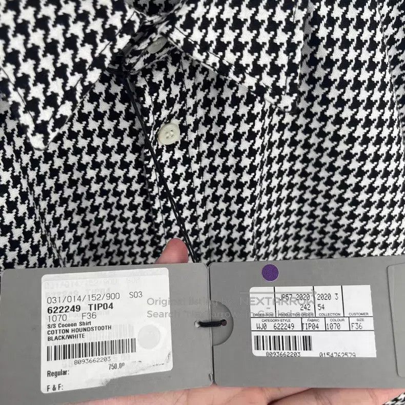 Balenciaga Balenciaga Houndstooth double B embroidered short-sleeve s Size XS / US 0-2 / IT 36-38 - 5 Thumbnail