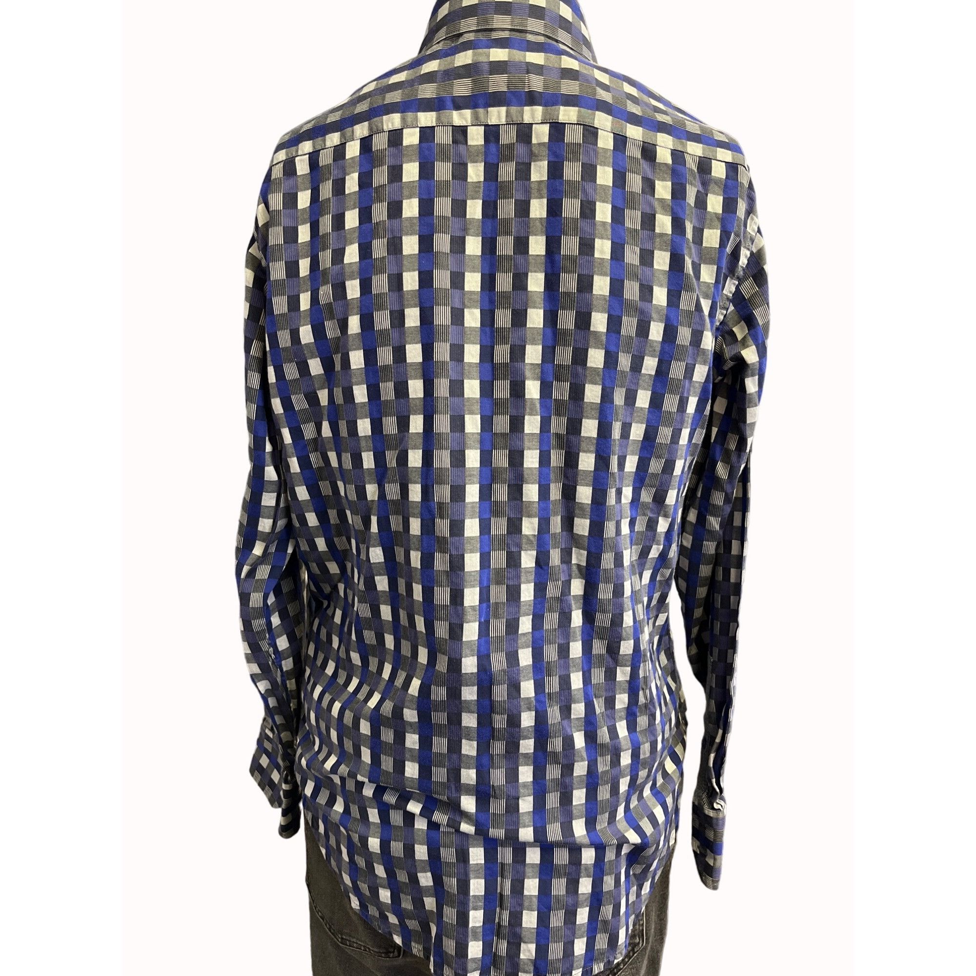 Robert Graham Robert Graham Men's Royal Blue Checkered Button Up Shirt Siz Size US S / EU 44-46 / 1 - 2 Thumbnail