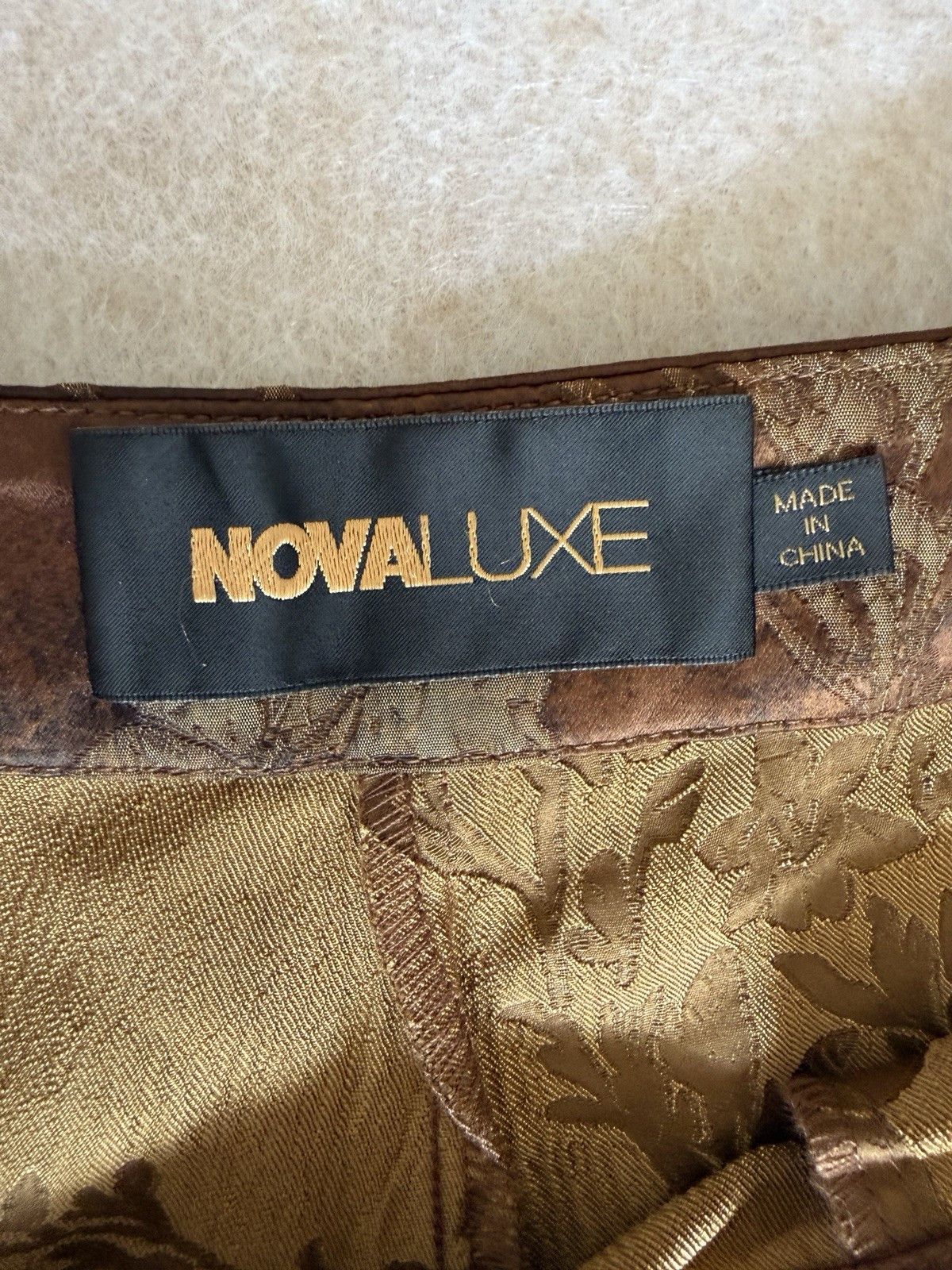 Other nova luxe Brown Floral Pants Women’s Large Size 30" / US 8 / IT 44 - 6 Thumbnail