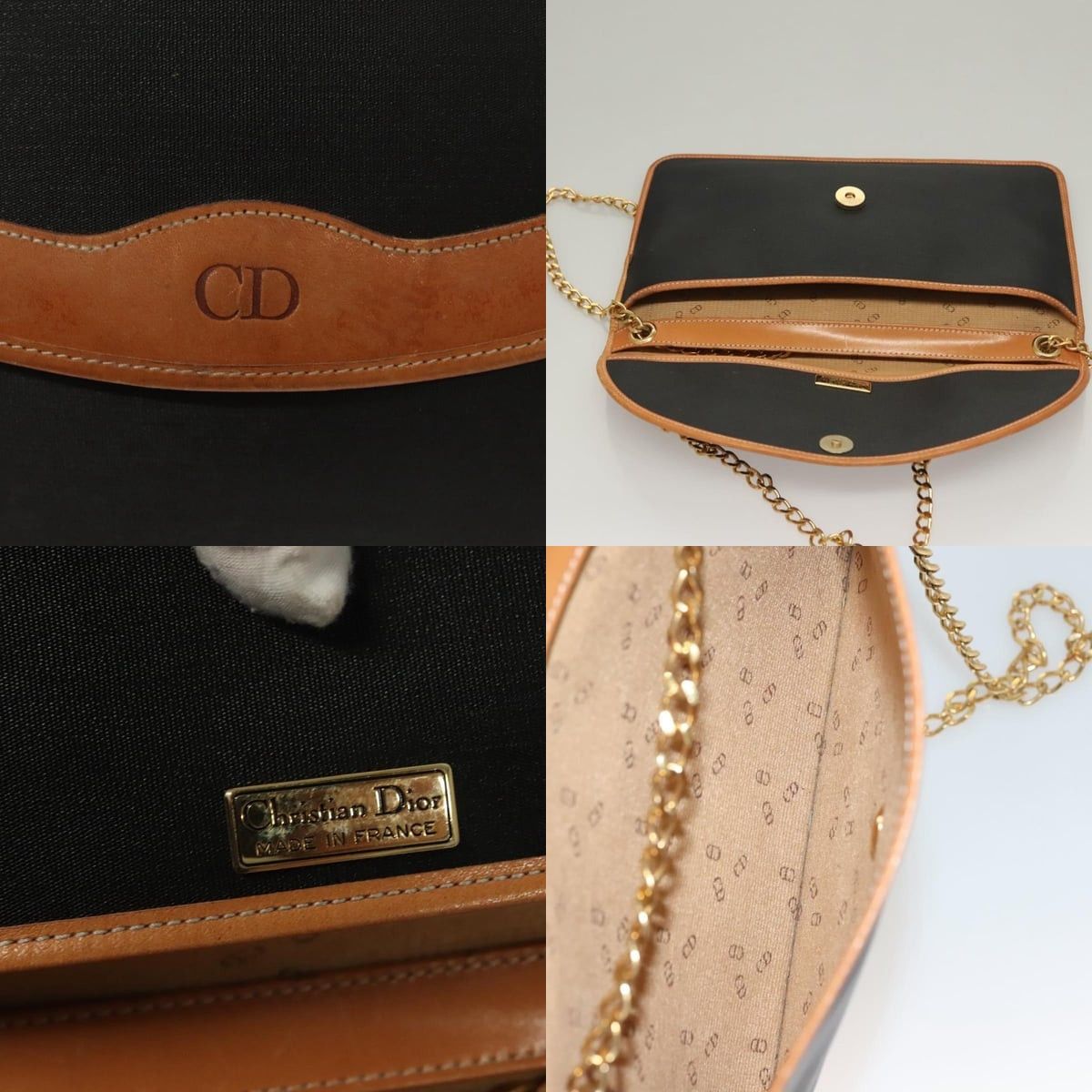 Dior DIOR Chain Shoulder Bag Pvc Canvas Black Size ONE SIZE - 11 Thumbnail