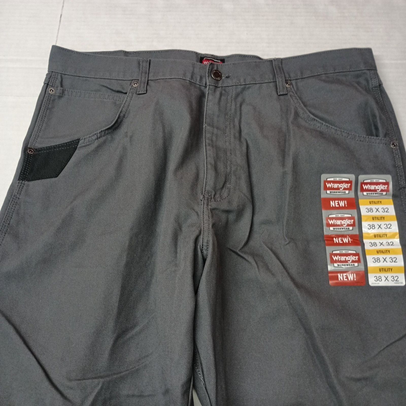 Wrangler Wrangler Carpenter Utility Pants Mens 38x32 Gray Regular Fit Size US 38 / EU 54 - 4 Thumbnail