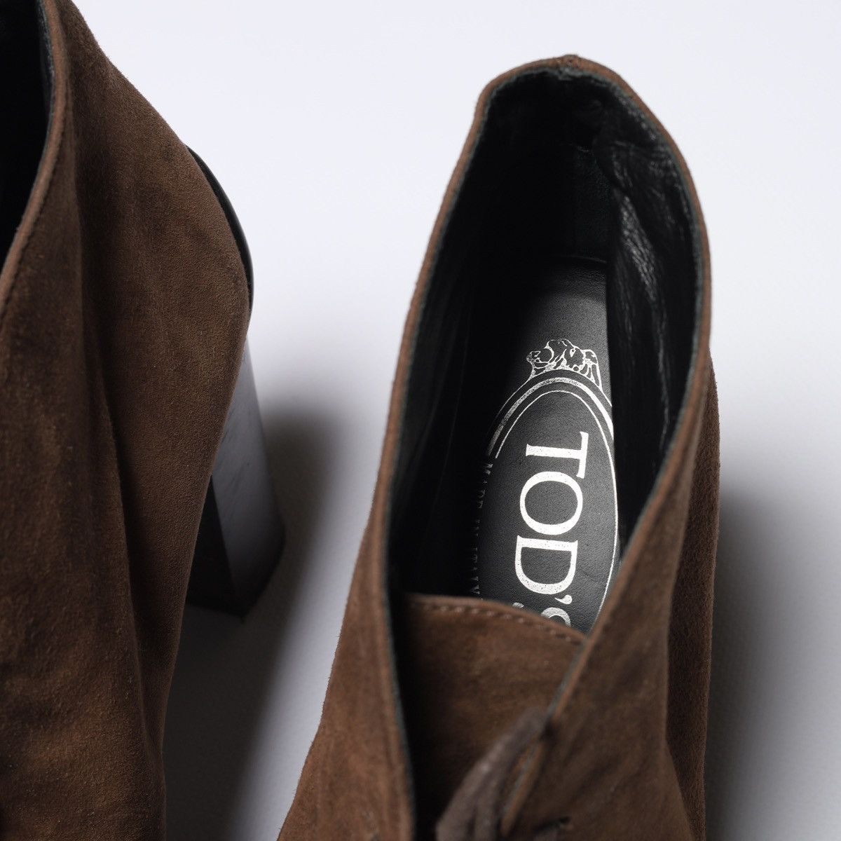 Tod's Tods Suede Brown Pumps Heels Boots Shoes Size US 9.5 / IT 39.5 - 11 Thumbnail