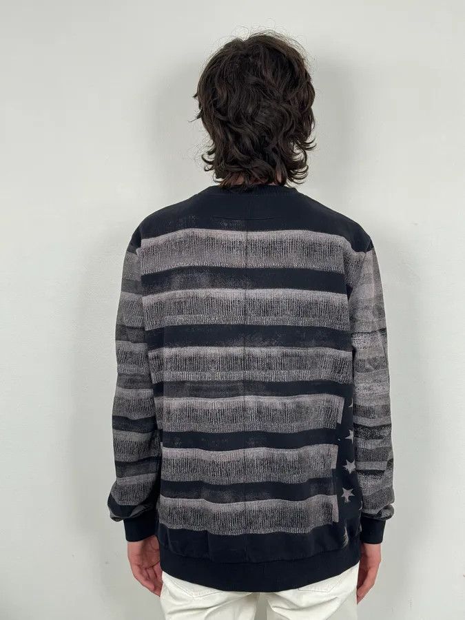 Givenchy FW2013 Givenchy Black & Grey Striped Star Crewneck Sweater Size US L / EU 52-54 / 3 - 4 Thumbnail