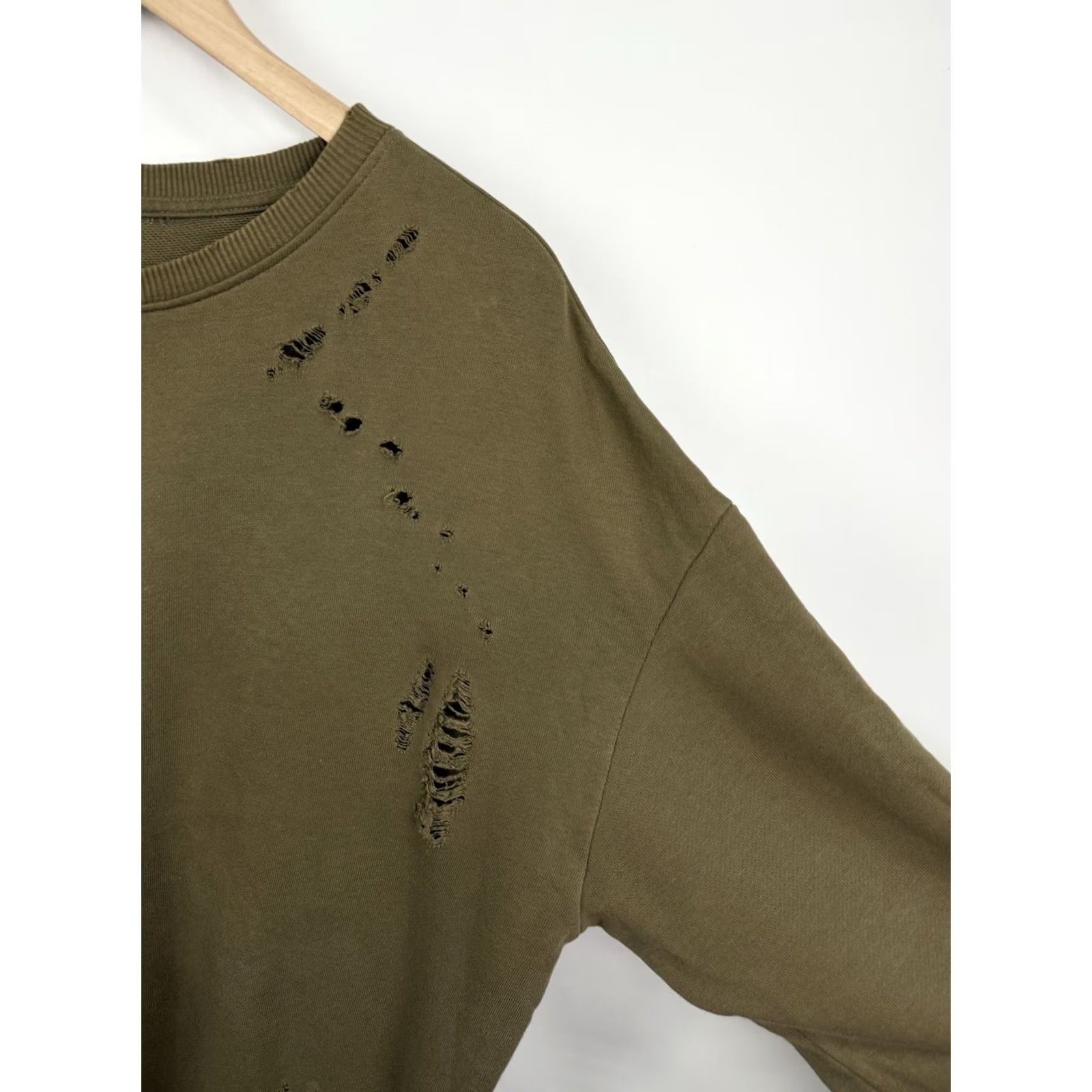 Kapital VINTAGE Opium Avant Garde Sweatshirt Distressed Japan kapital Khaki L Mens Pullover Sweatshirt Size US L / EU 52-54 / 3 - 6 Thumbnail