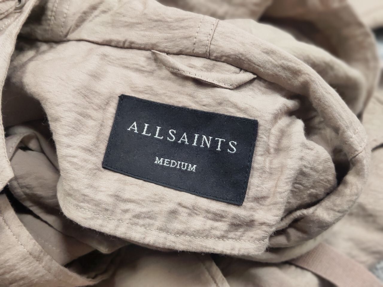 Allsaints All Saints Kinsley Parka Hooded Zip Up Tan Jacket Coat Size M / US 6-8 / IT 42-44 - 17 Thumbnail