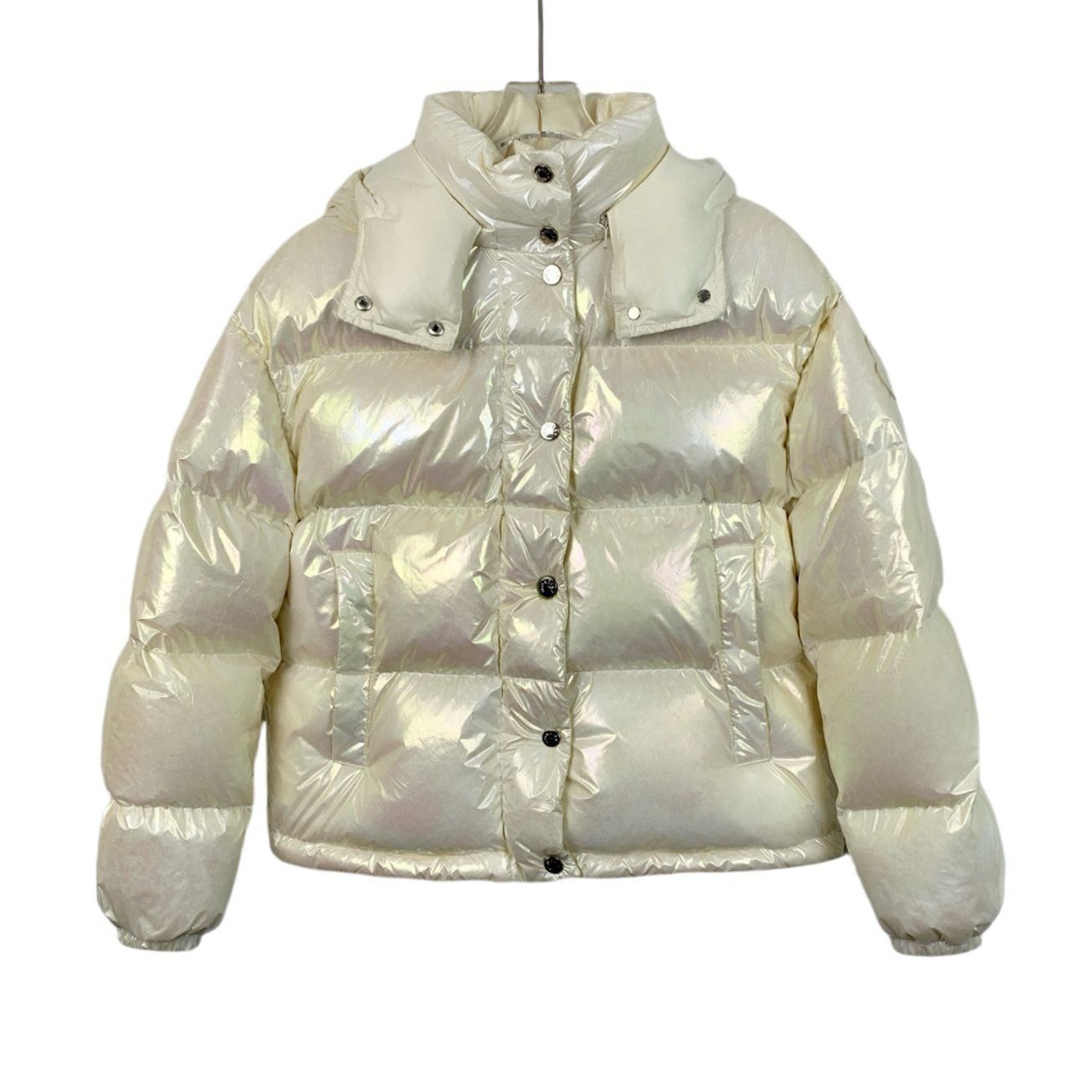 Moncler Moncler Daos Womens Iridescent Glossy Hooded Down Jacket XS Size XS / US 0-2 / IT 36-38 - 1 Thumbnail