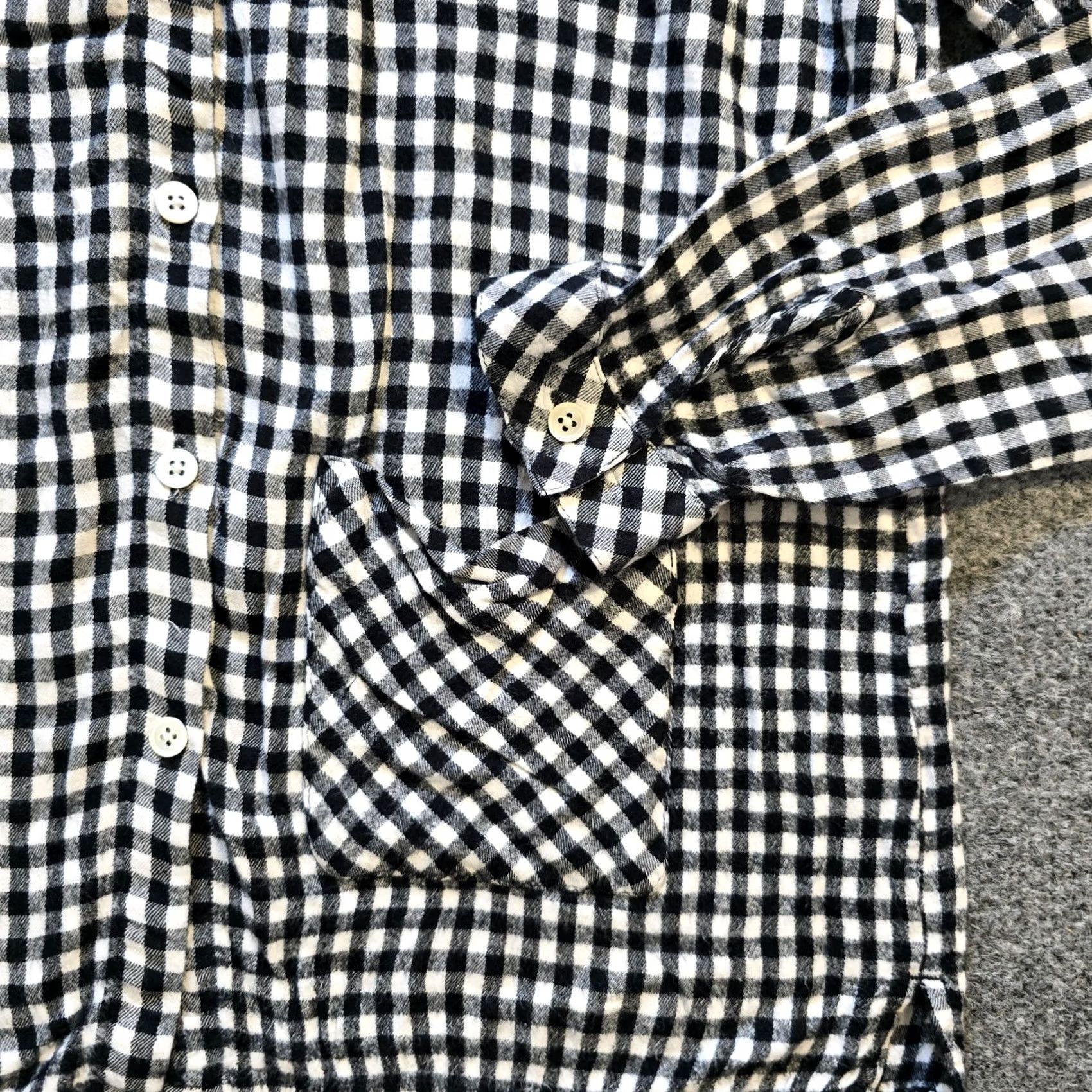 J. Jill J Jill Top Shirt Womens S Black Plaid Button Pocket Long Sleeve Casual Size S / US 4 / IT 40 - 4 Thumbnail