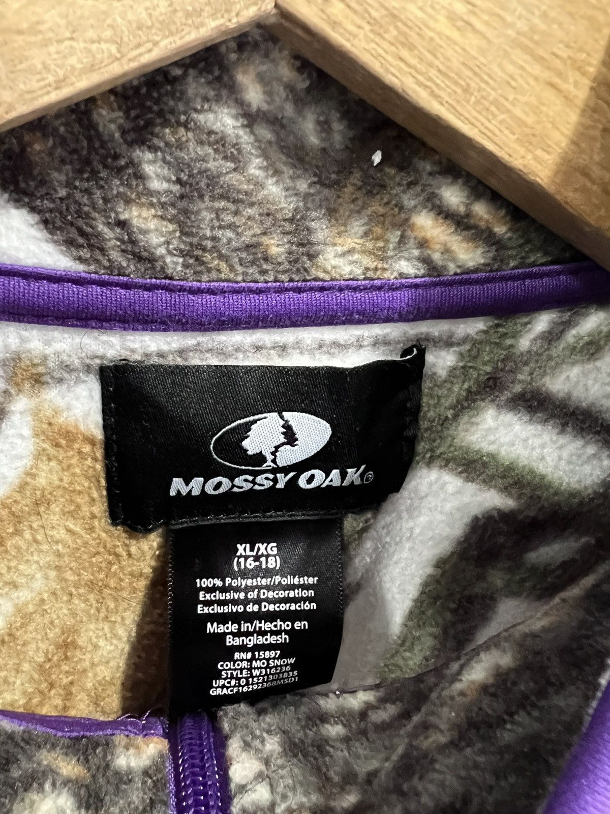 Mossy Oaks Vintage Womens Mossy Oaks Camo Real Tree Fleece Zip Sweater Size XL / US 12-14 / IT 48-50 - 4 Thumbnail