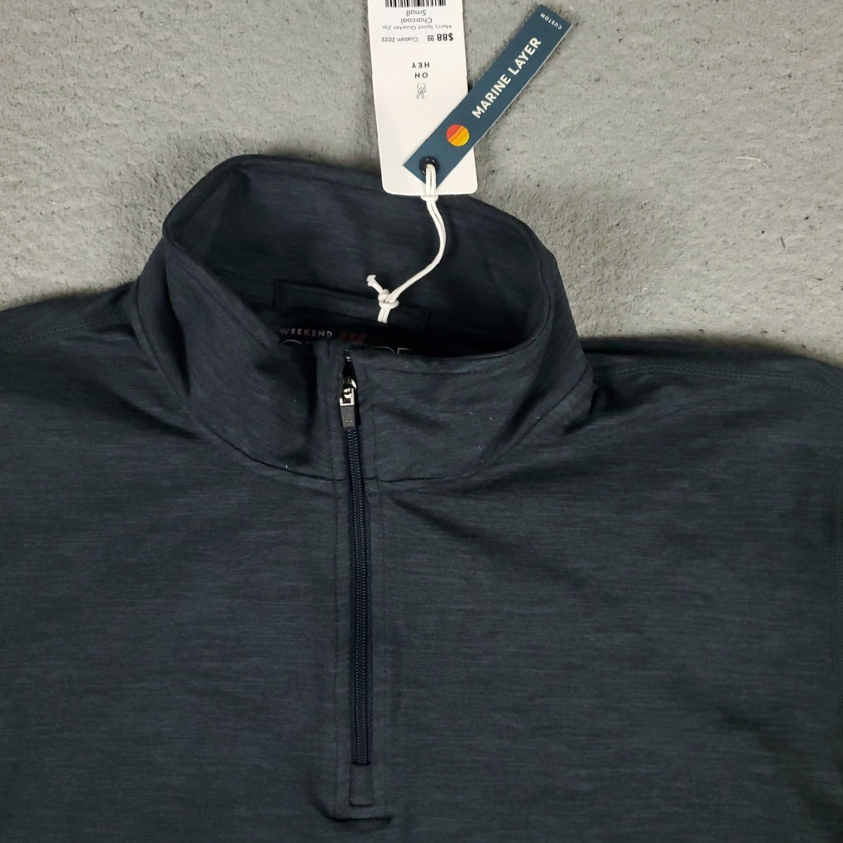 Marine Layer Marine Layer T Shirt Mens Small Gray Sport 1/4 Zip Active Pullover Long Sleeve Size US S / EU 44-46 / 1 - 2 Thumbnail