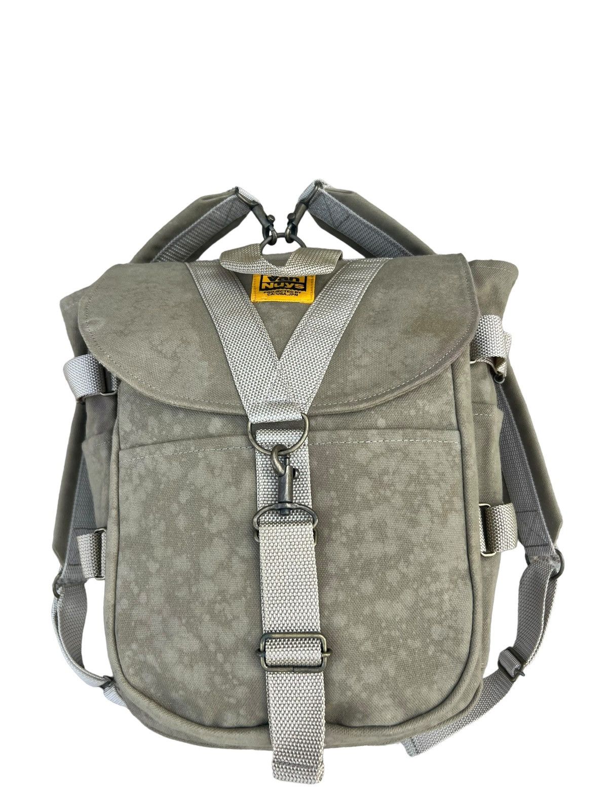 Vintage Van Nuys Japan Discolouration Cotton Canvas Backpack Bag Size ONE SIZE - 8 Thumbnail
