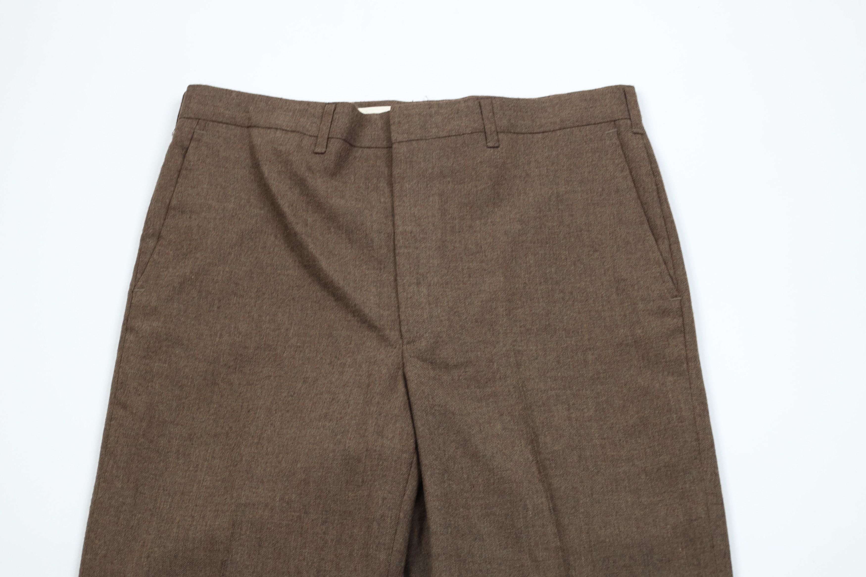 Vintage Vintage 70s Streetwear Flared Wide Leg Chino Pants Brown USA Size US 34 / EU 50 - 2 Thumbnail
