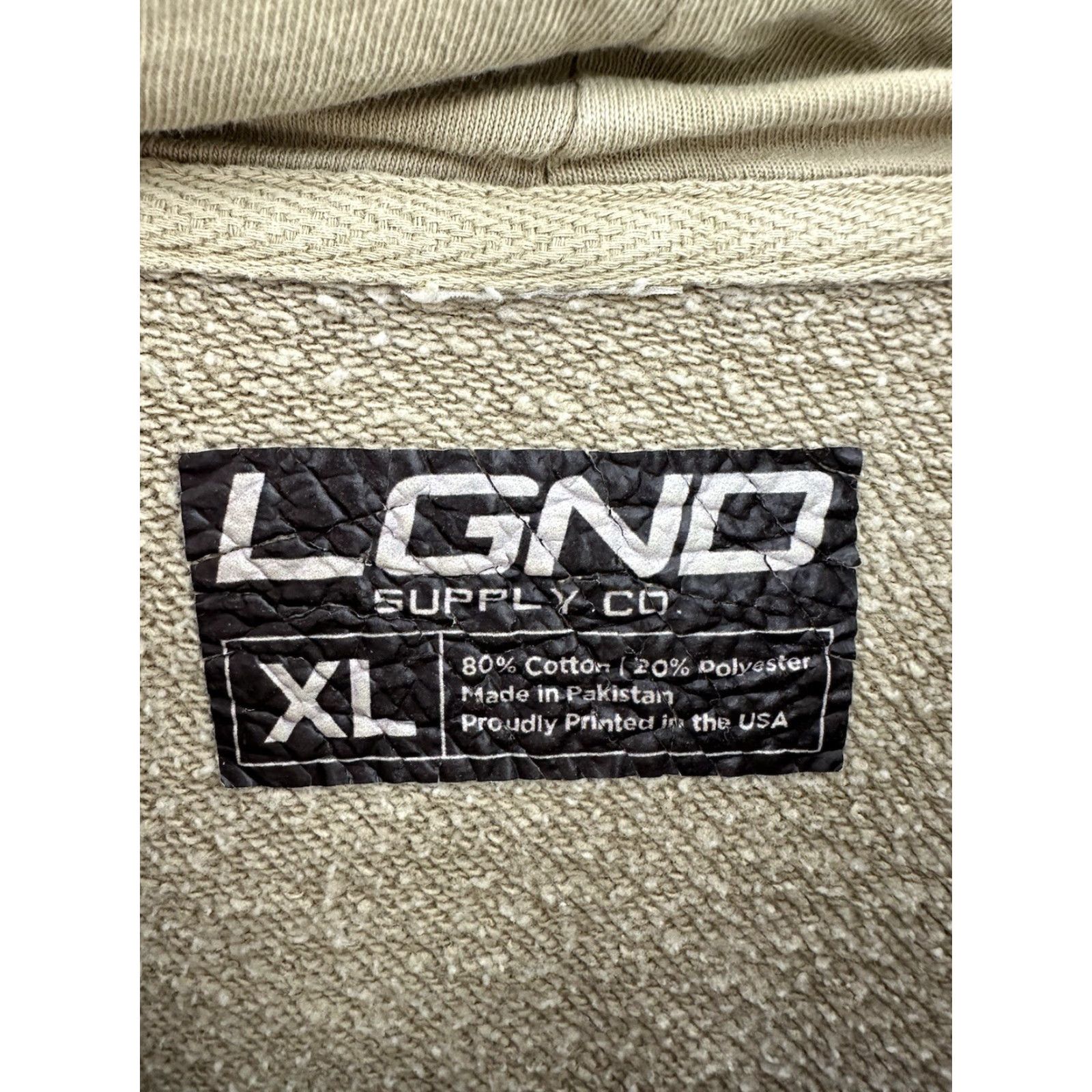 Vintage LGND Supply Co Mens Hoodie XL Tan Logo Pullover Sweatshirt Shirt Size US XL / EU 56 / 4 - 6 Thumbnail