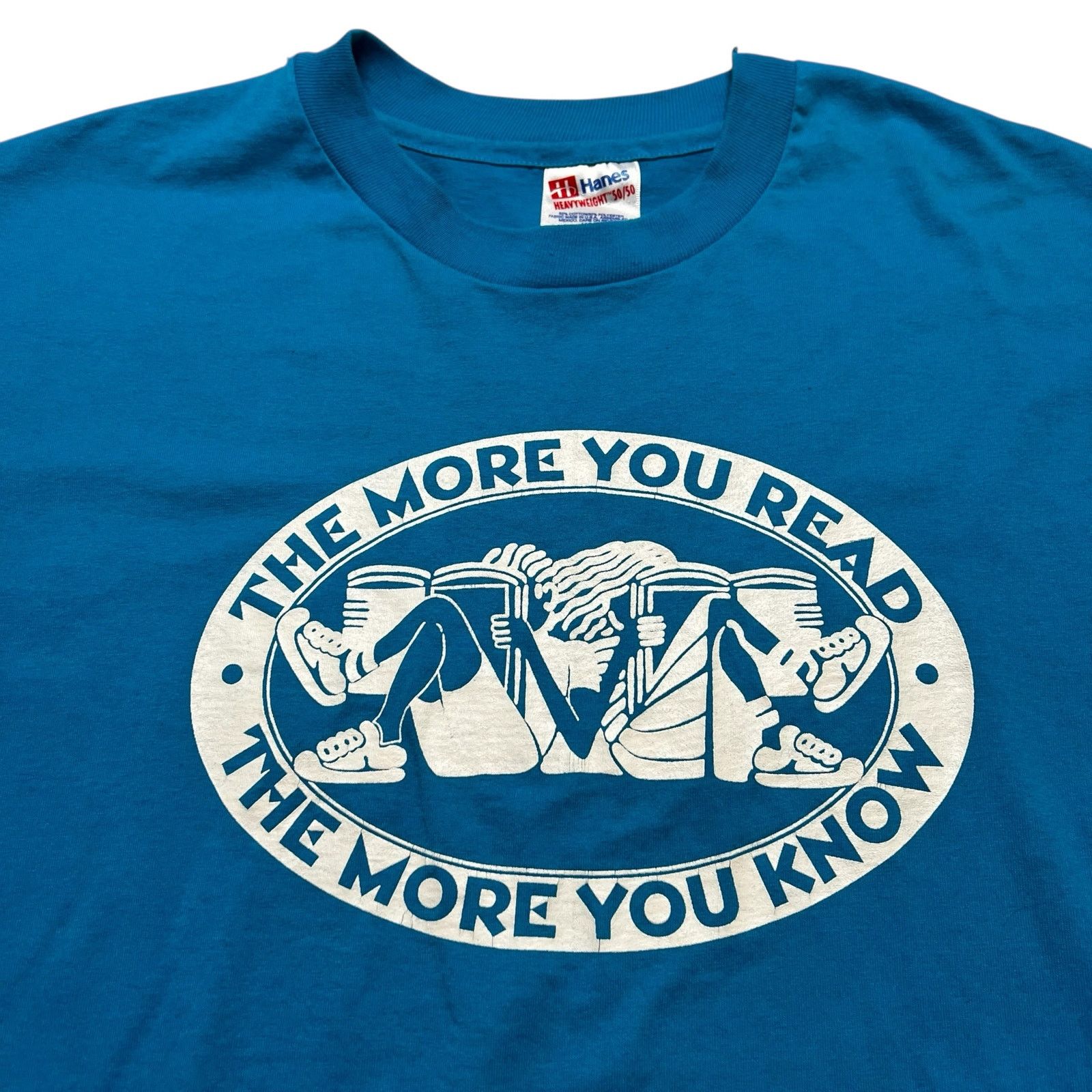 Hanes vintage "The More You Read The More You Know" t-shirt Sz L Size US L / EU 52-54 / 3 - 2 Thumbnail