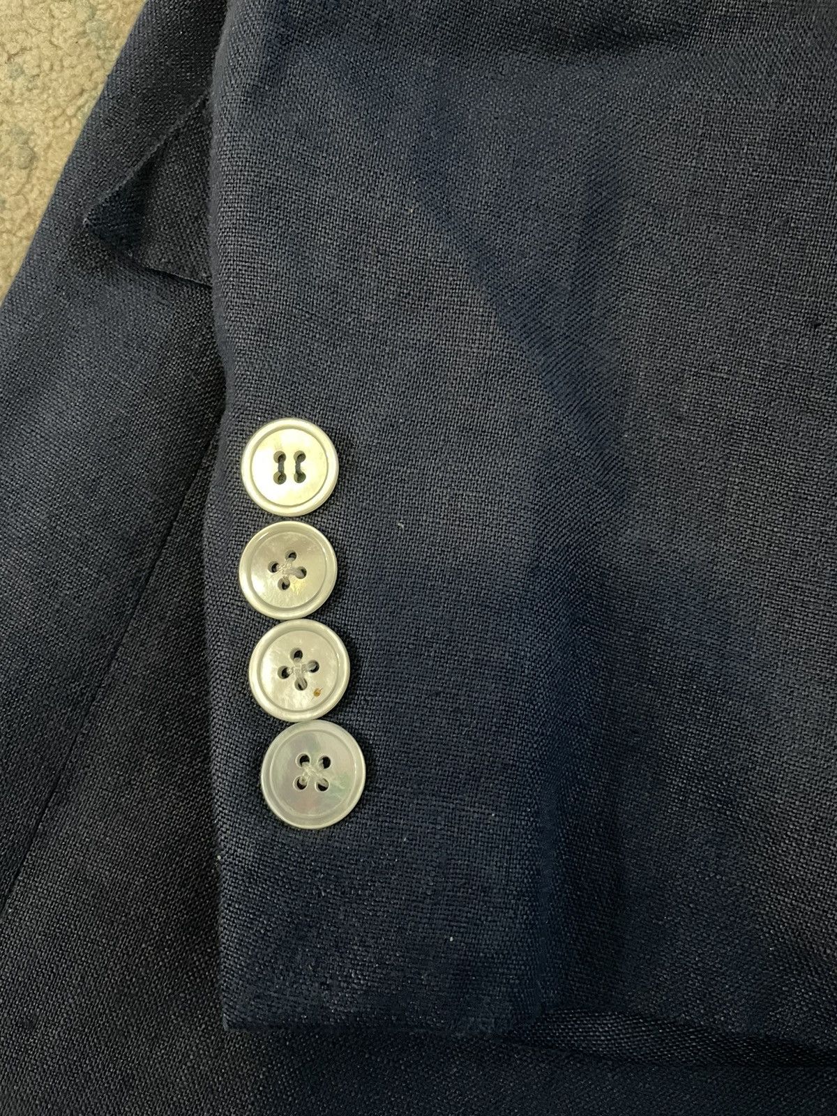 Polo Ralph Lauren × Vintage 3-Button Linen / Flax Polo 2 Blazer Size 46R - 4 Thumbnail