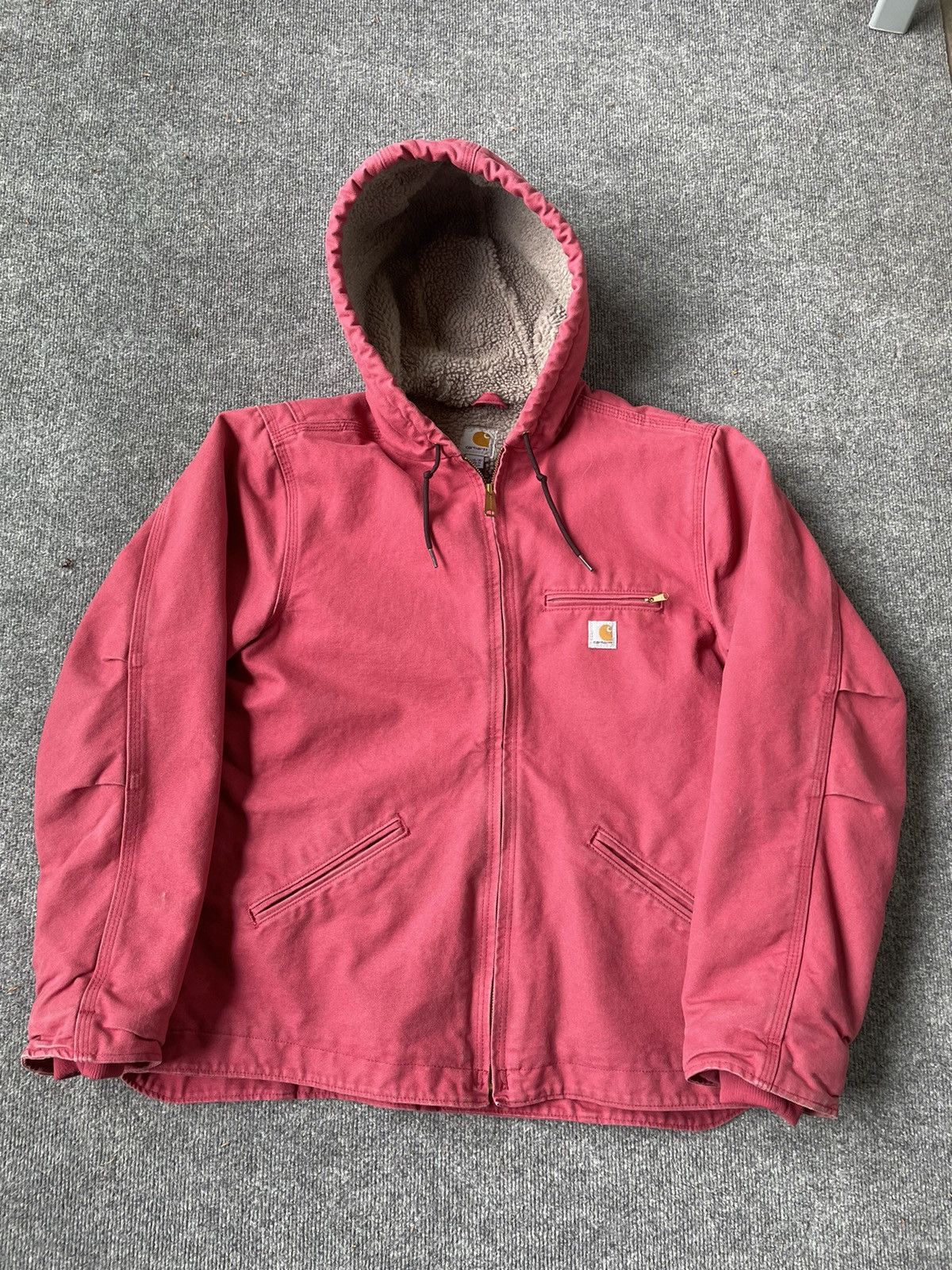 image of Carhartt Detroit Hooded Jacket Pink, Men's (Size XL)