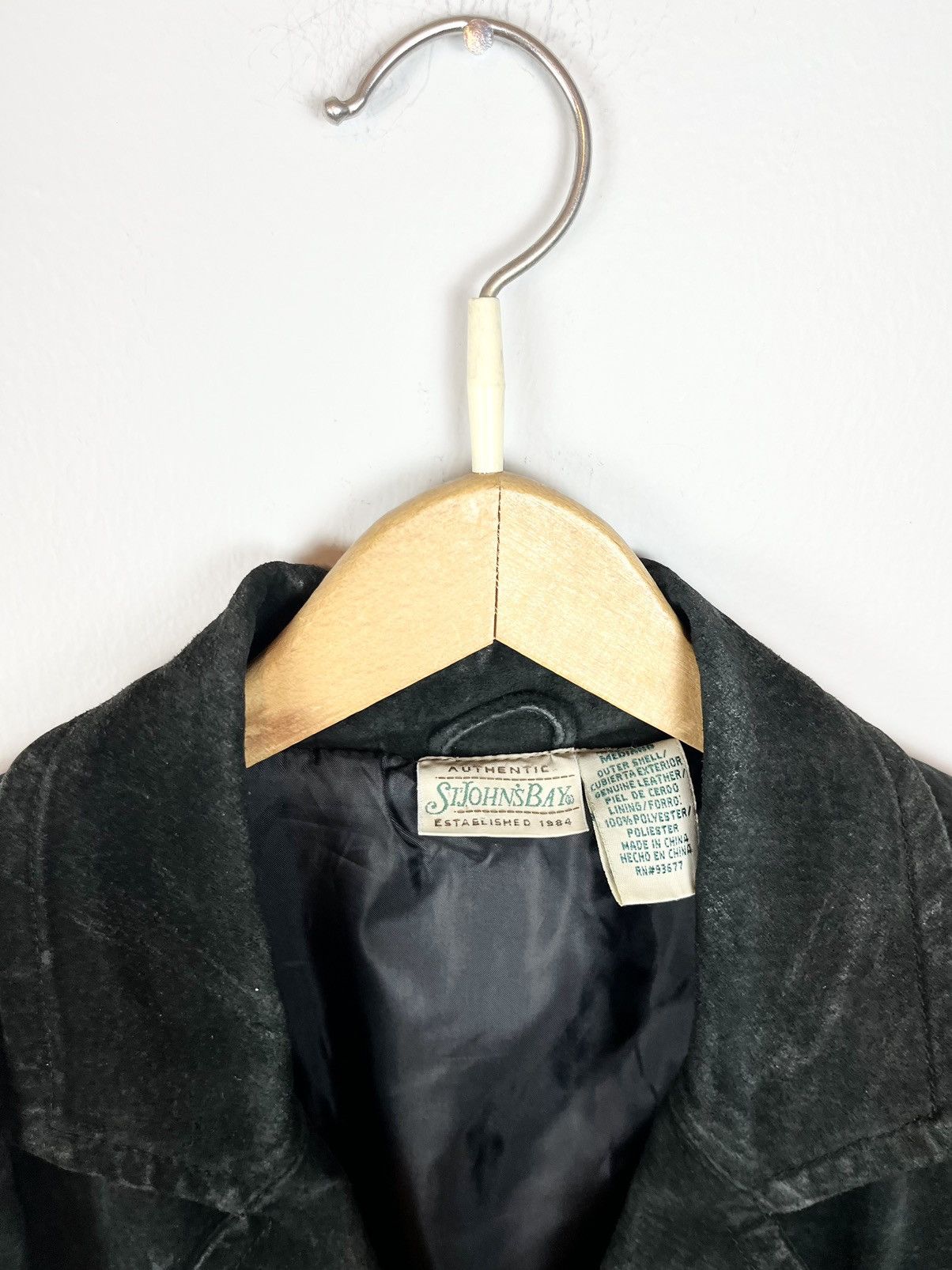 Japanese Brand × St. Johns Bay Genuine Leather Black Blazer Size US M / EU 48-50 / 2 - 3 Thumbnail