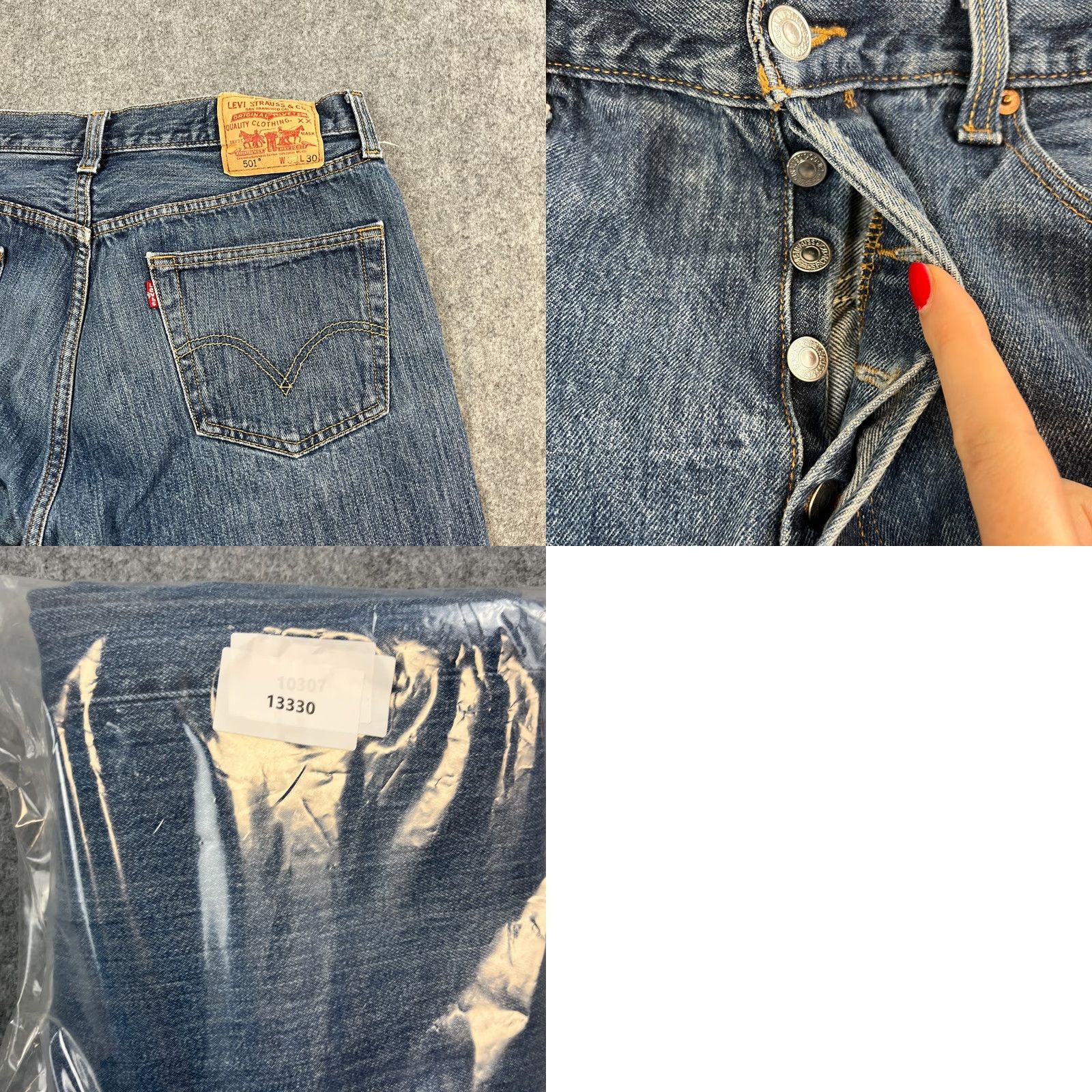 Levi's VINTAGE Levi's 501 Jeans Regular Straight 34 30 Mid Wash Blue Button Fly Mens Adults/Men Size US 34 / EU 50 - 8 Thumbnail