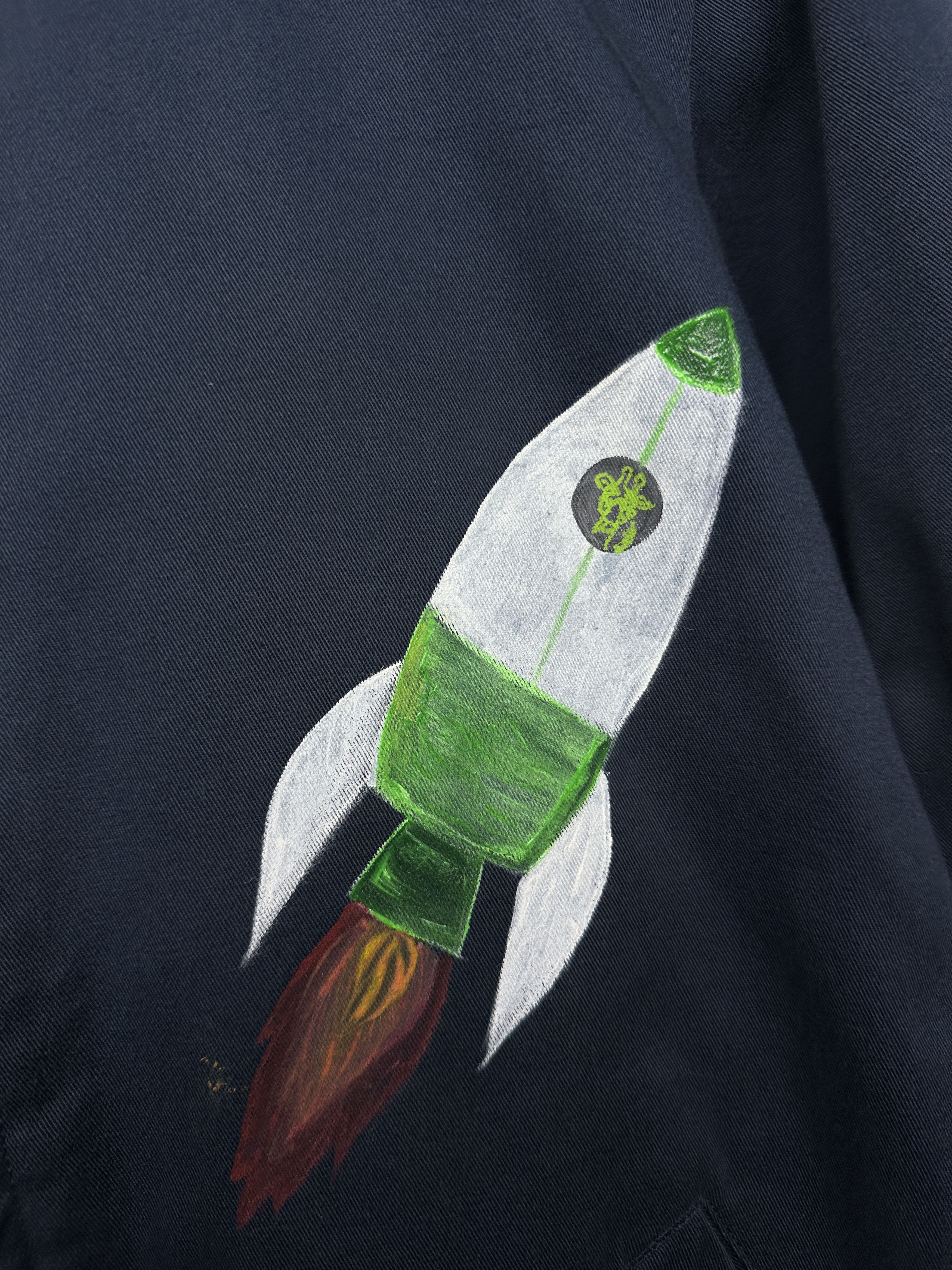 Levi's Levi's Mens Custom Drawing of Space Bomber Jacket Size US S / EU 44-46 / 1 - 5 Thumbnail