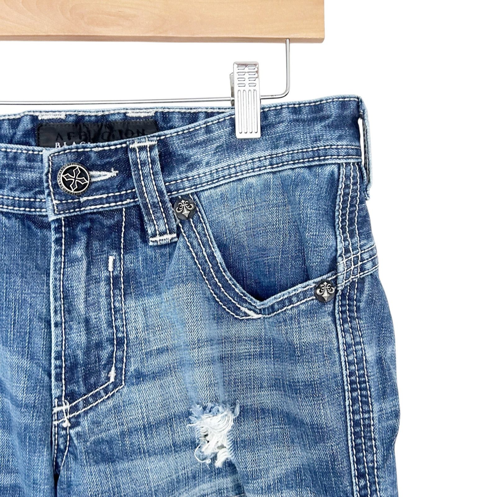 Affliction Affliction Cooper Distressed Jeans Sz 30x31 Size US 30 / EU 46 - 4 Thumbnail