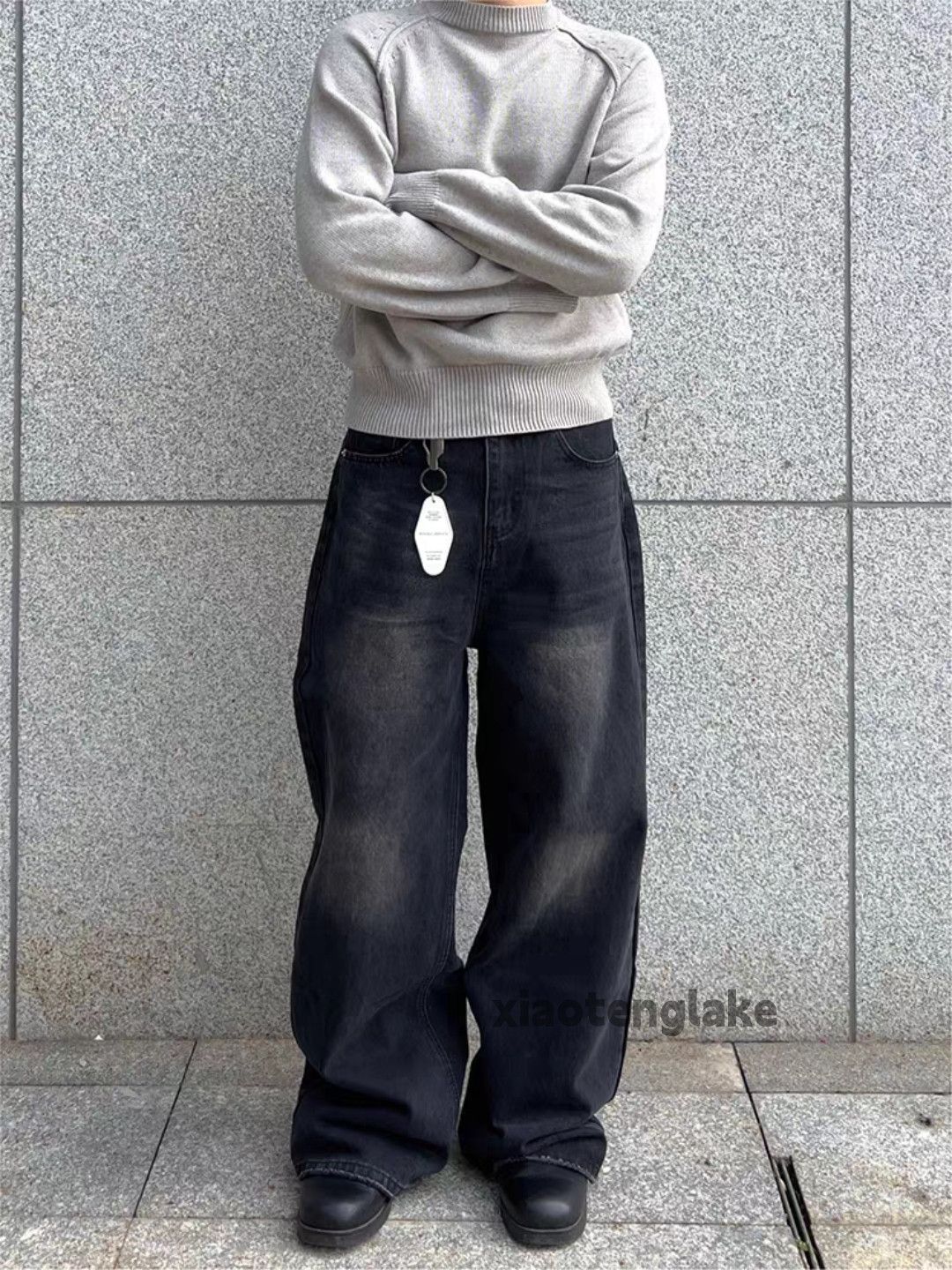Jean ltx vintage loose baggy wide Leg flared hiphop jeans Size US 32 / EU 48 - 4 Thumbnail