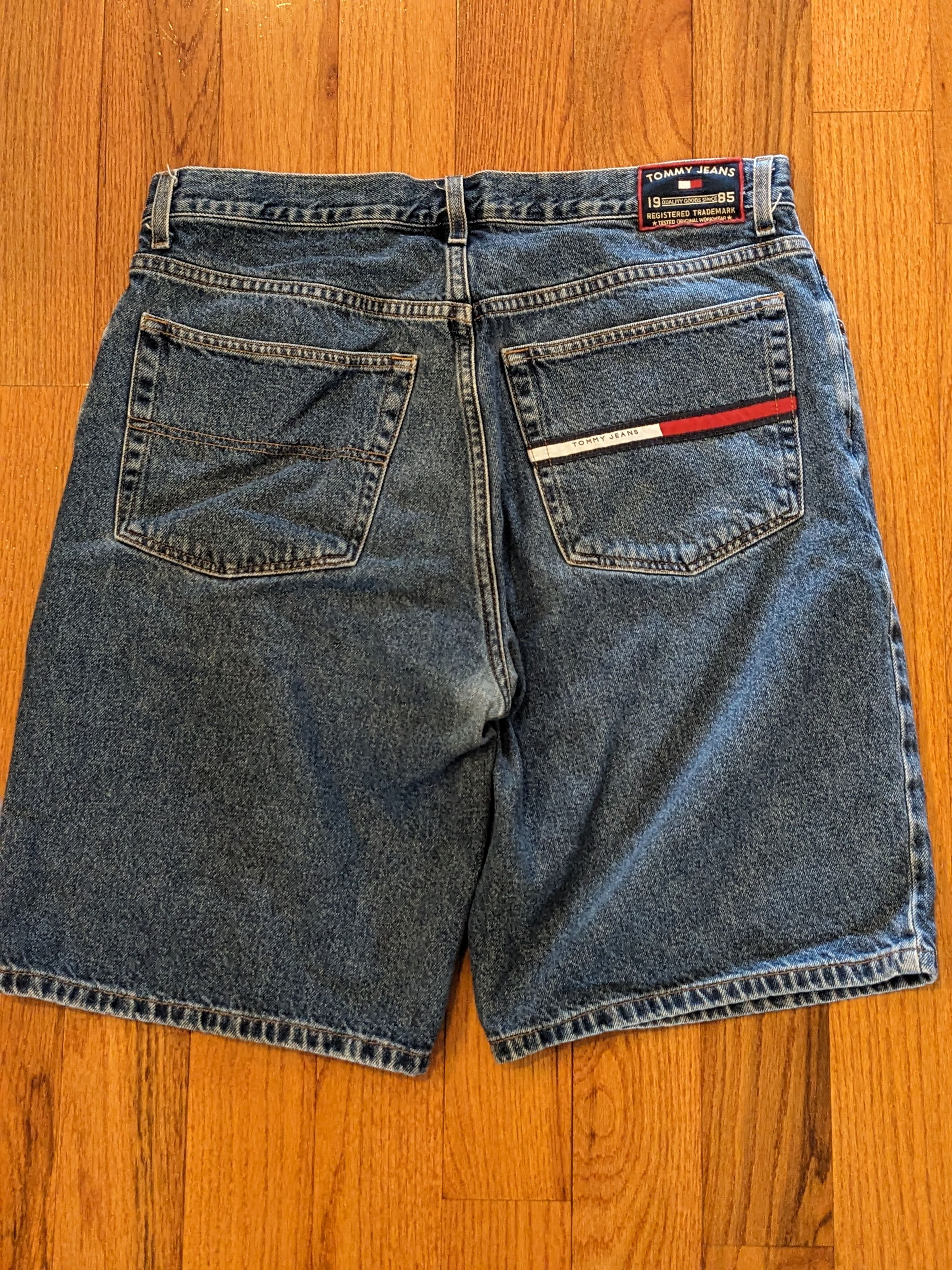 Vintage Y2K Tommy Jeans Size 36 Jeans Blue Denim Jorts