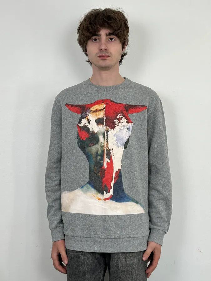 Givenchy SS2015 Givenchy Grey Abstract Human Crewneck Sweater by Riccardo Tisci Size US M / EU 48-50 / 2 - 2 Thumbnail