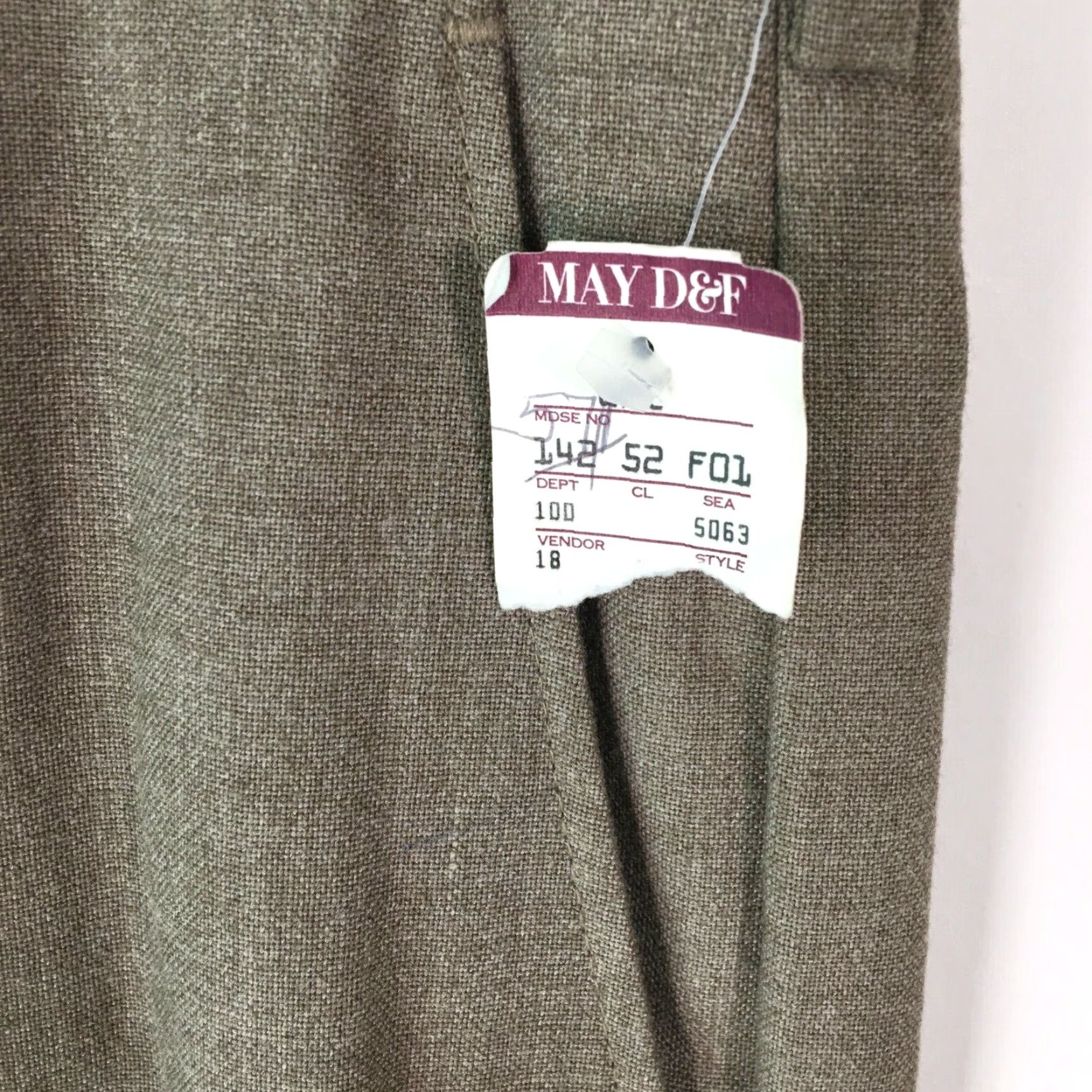 Farah Farah Mens Pants Gray Dress Flat Front Straight Leg Regular Fit Size 34 X34 Size US 34 / EU 50 - 5 Thumbnail