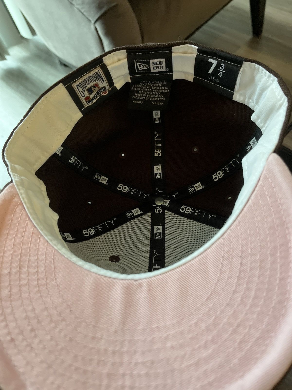 New Era Seattle Mariners New Era Brown+ Pink Fitted Cap (7 3/4) Size 26 - 4 Thumbnail