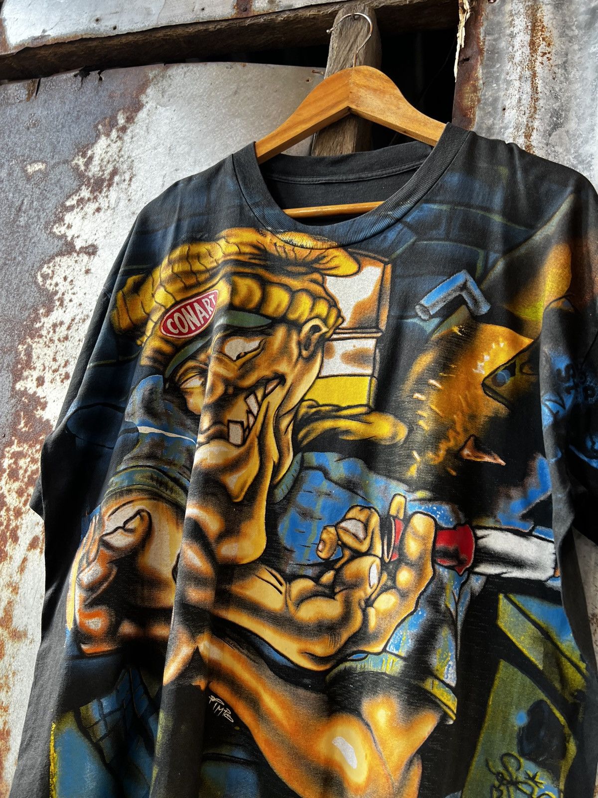 Vintage Vintage 90s CONART Kray One Graffitti AOP Bootleg Size US XL / EU 56 / 4 - 3 Thumbnail