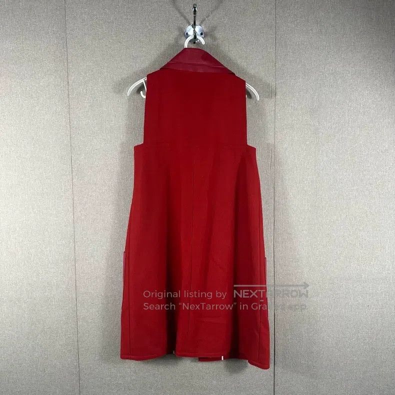 Fendi Fendi Red Wool and Leather Dress Size XS / US 0-2 / IT 36-38 - 2 Thumbnail