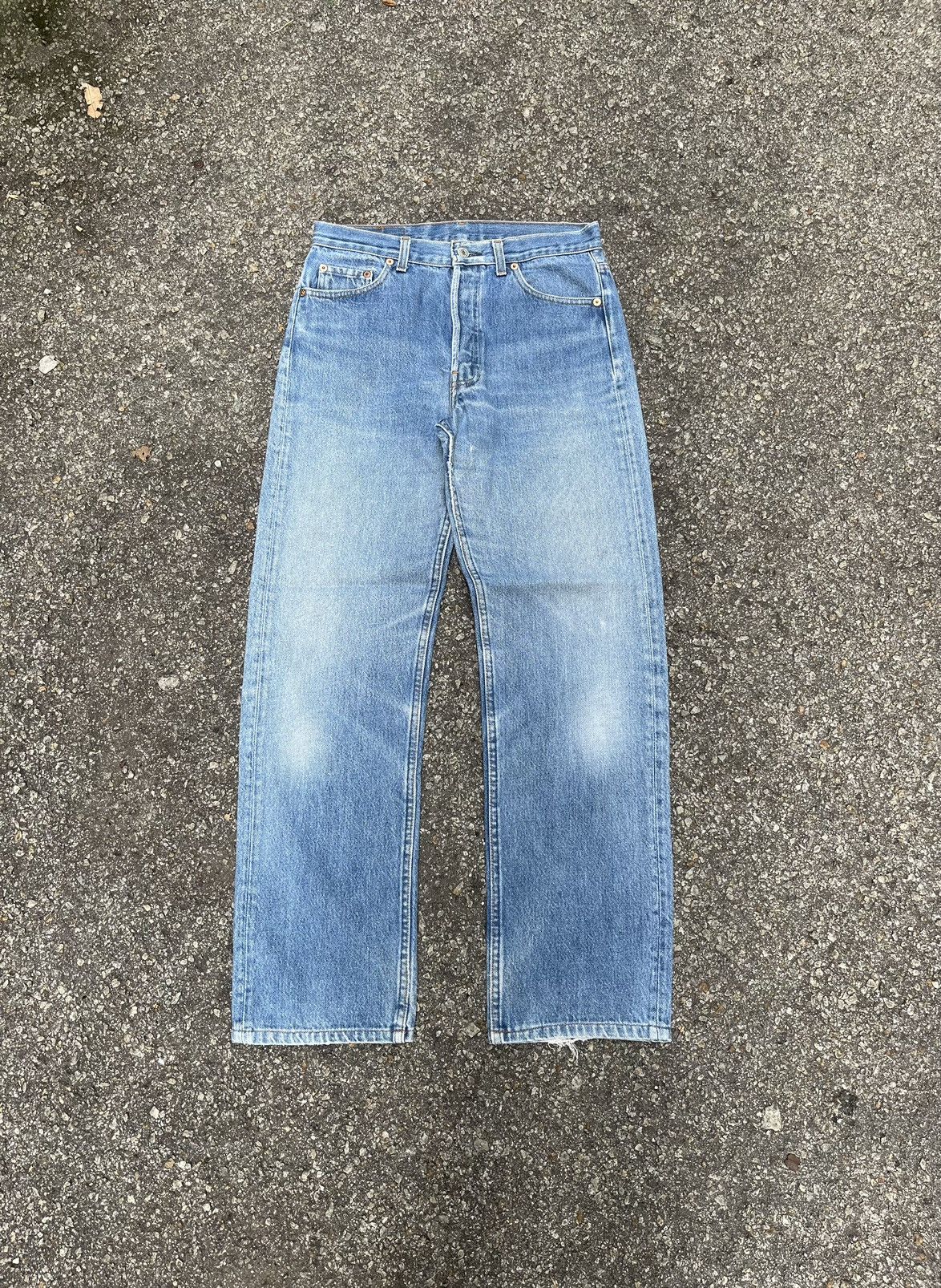 Levi's Vintage Levis 501 Denim Non Selvedge Jeans Button 555 Size US 29 - 1 Thumbnail