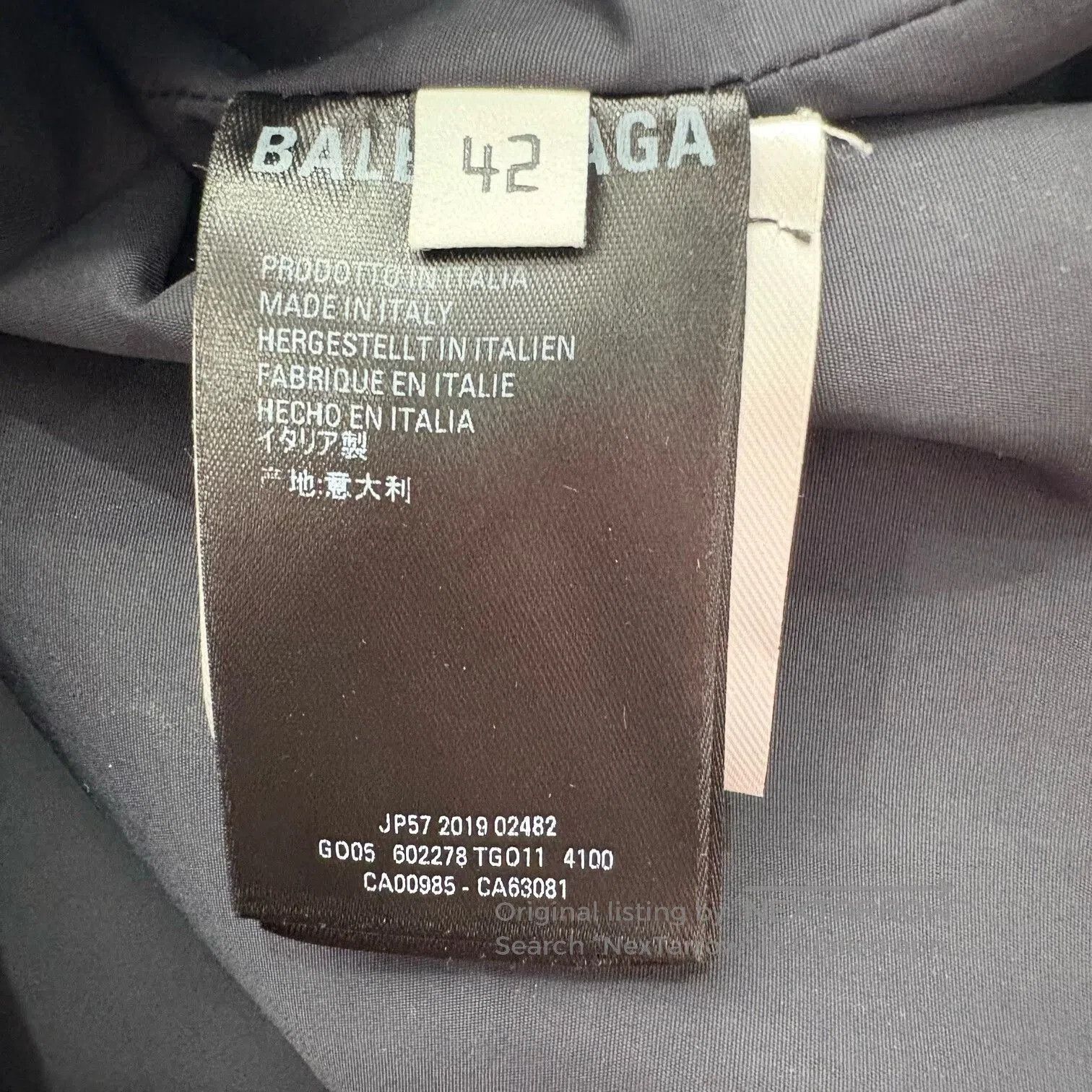 Balenciaga black long sleeve zip. Size US L / EU 52-54 / 3 - 6 Thumbnail