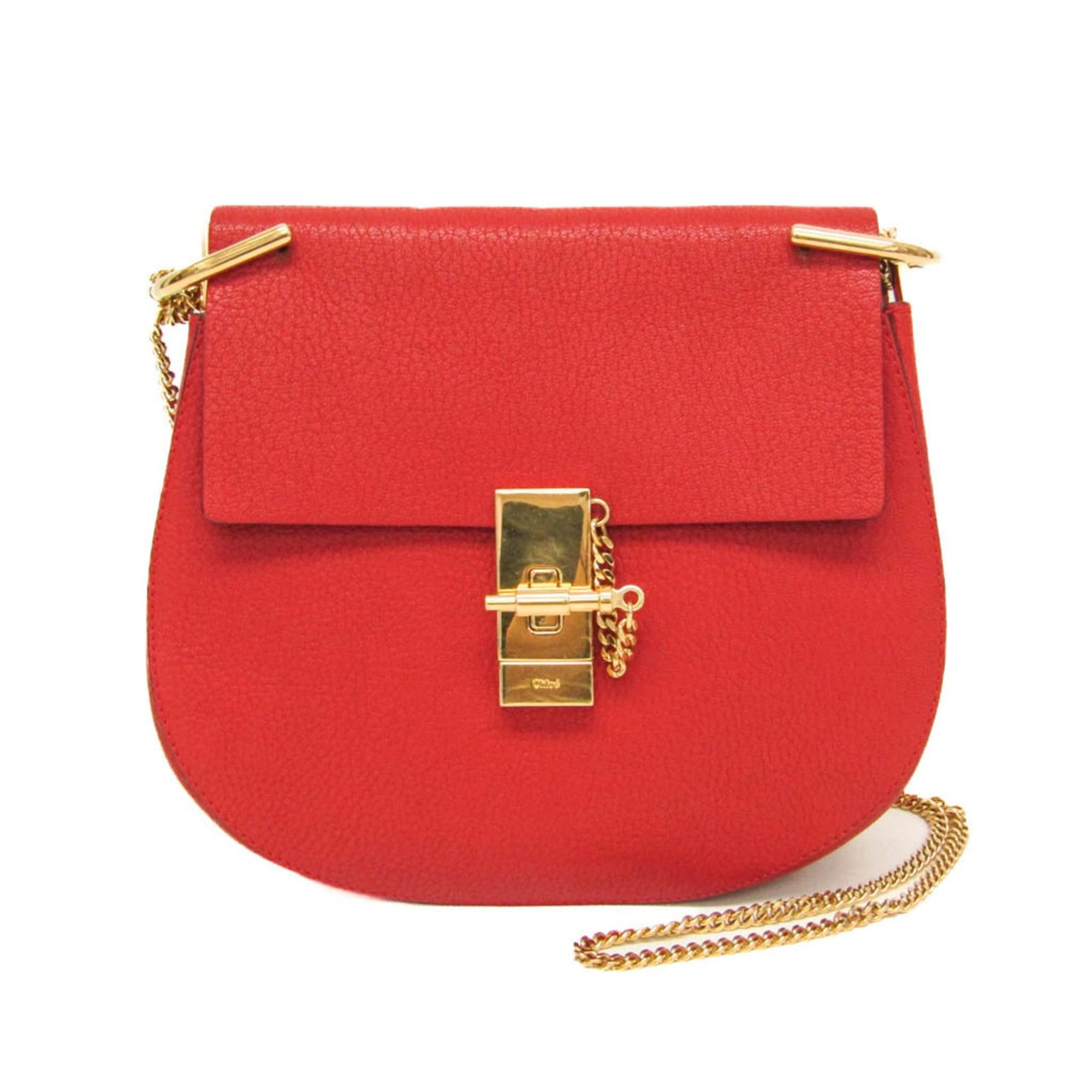 Chloe Chloé Drew 3S1031 Women's Leather Shoulder Bag Red Color Size ONE SIZE - 1 Thumbnail