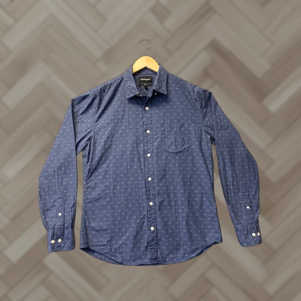 Bonobos Bonobos Shirt Mens Medium Navy Blue Button-Up Pocket Polka Dots /164-5 Size US M / EU 48-50 / 2 - 1 Thumbnail