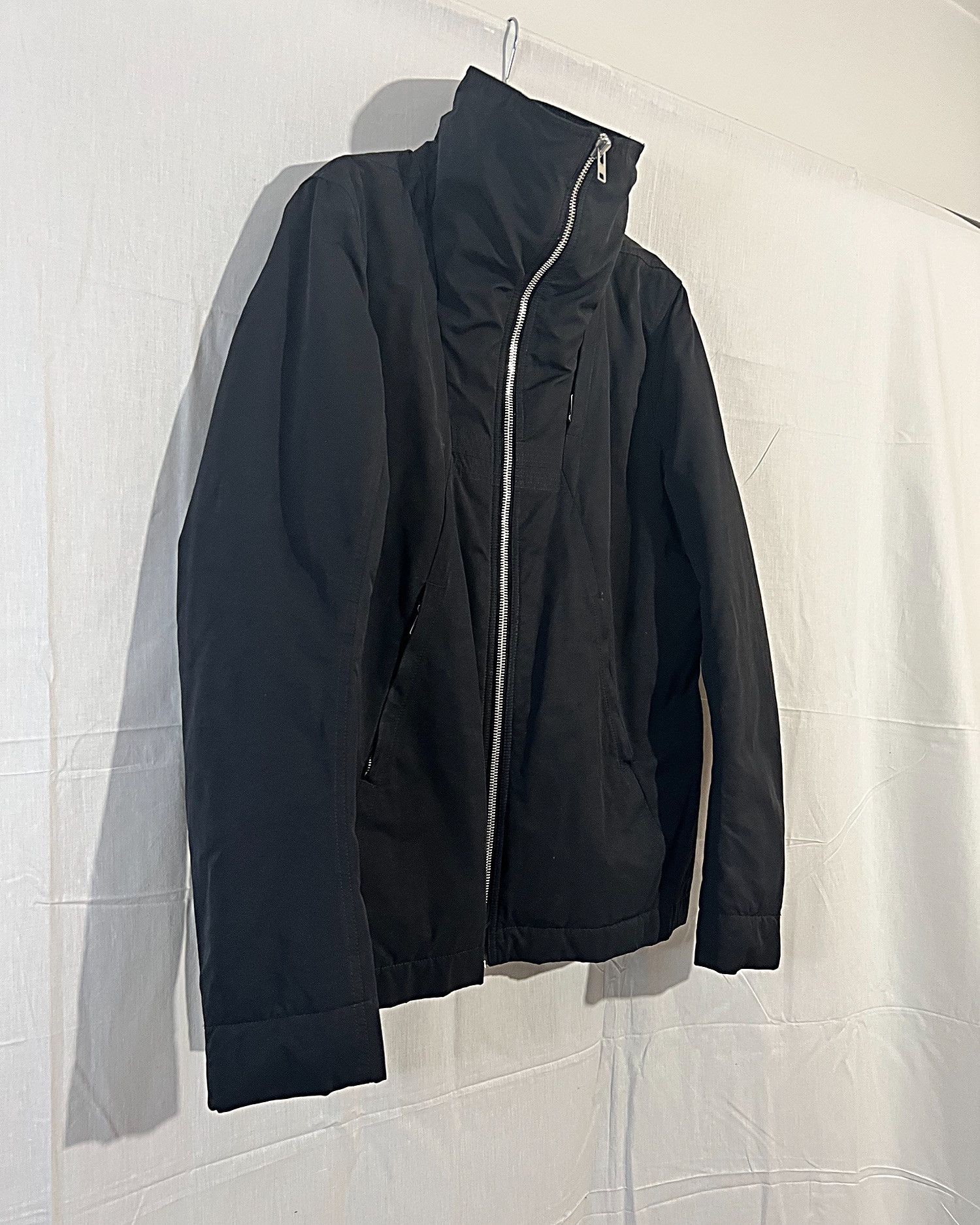 image of Rick Owens Trench Coat Technical Fabric in Black, Men's (Size Large)