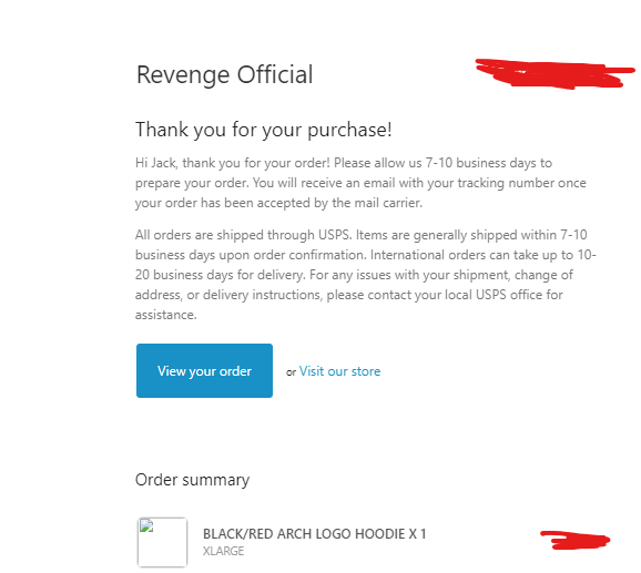 Revenge Revenge Arch Logo Bred Hoodie Size US XL / EU 56 / 4 - 5 Thumbnail