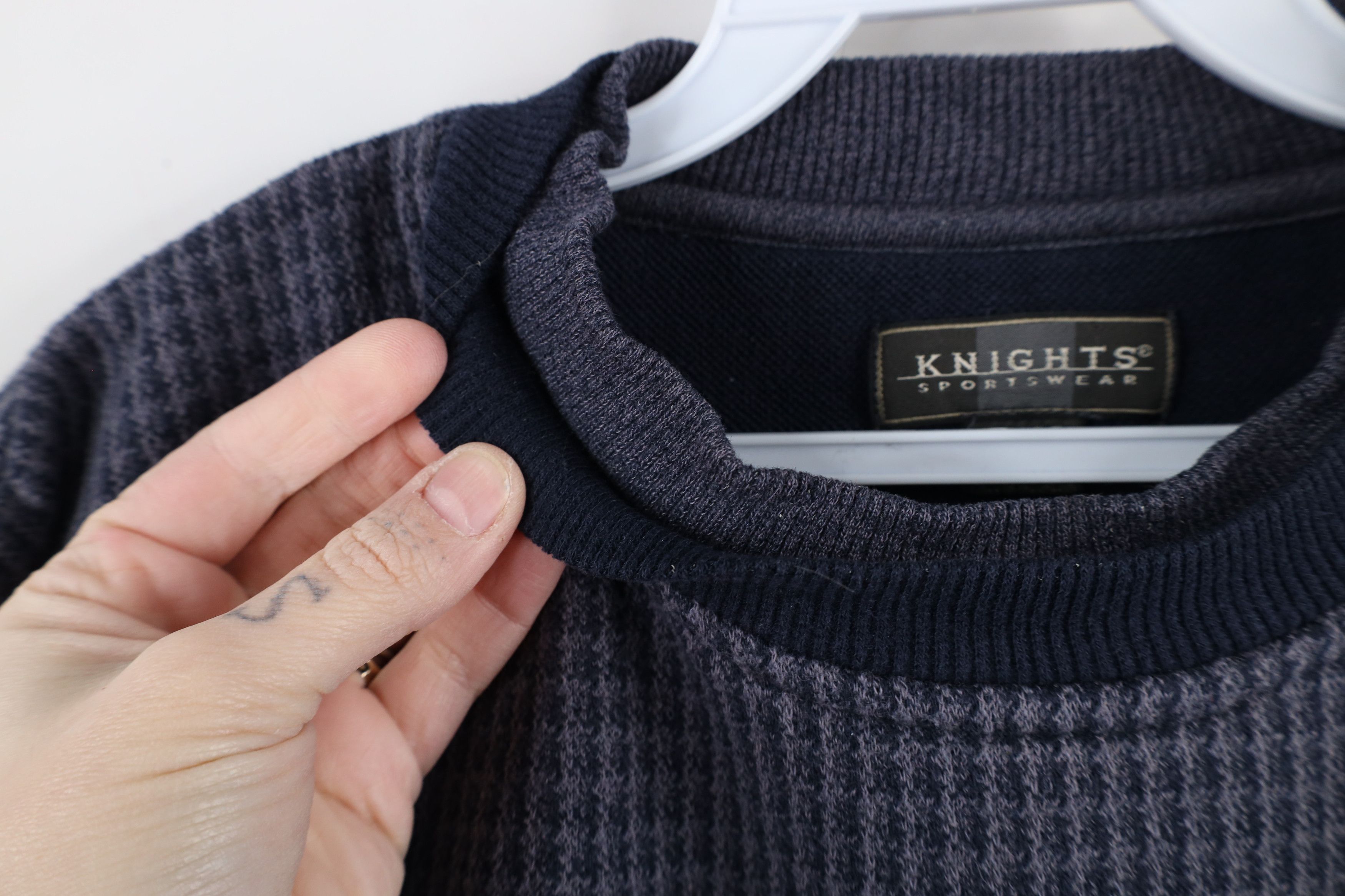 Vintage Vintage 90s Streetwear Thermal Knit Crewneck Sweatshirt Size ONE SIZE - 8 Thumbnail