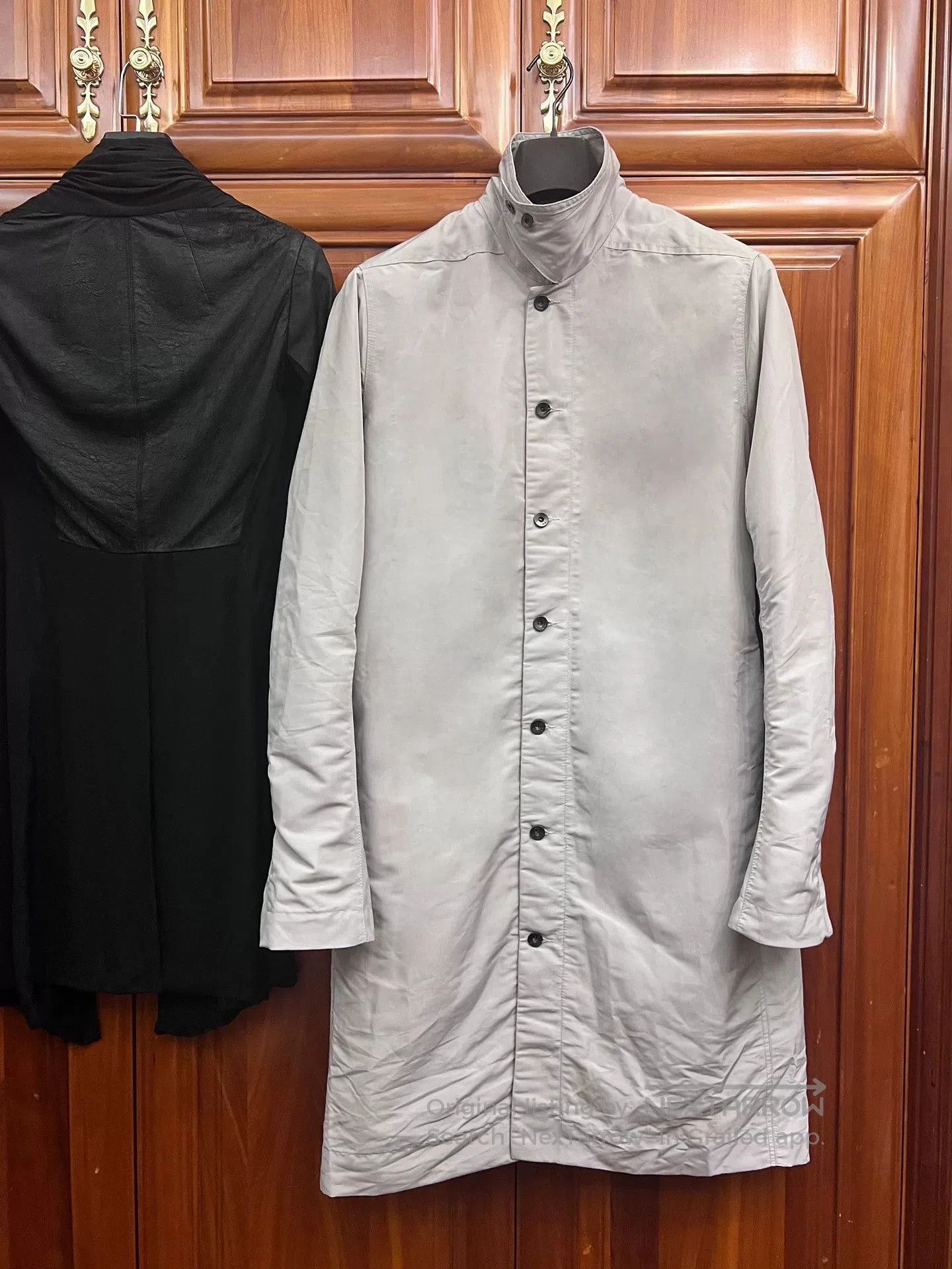 Rick Owens Asymmetrical Neck Nylon Jacket.