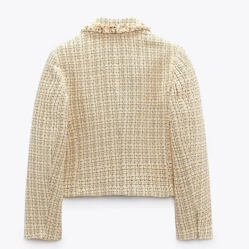 Zara RARE!!! ZARA Cropped Jacket with Frayed Trims NWT Size L / US 10 / IT 46 - 13 Thumbnail