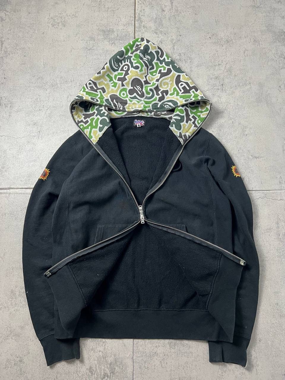 Bape Bape - Hieroglyph Full-Zip Hoodie Size US L / EU 52-54 / 3 - 7 Thumbnail