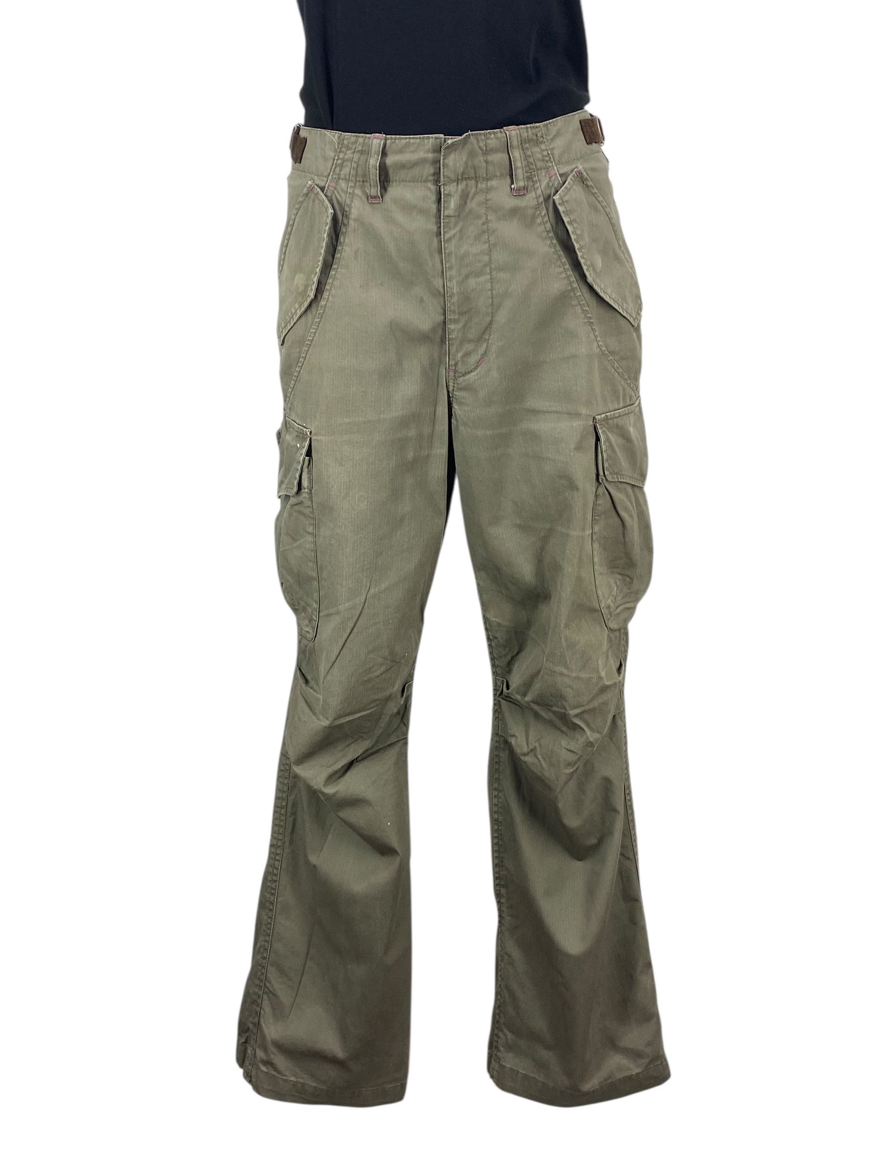 Japanese Brand Hickory Skateboard Pants Stripes Cargo Pants Size US 30 / EU 46 - 2 Thumbnail