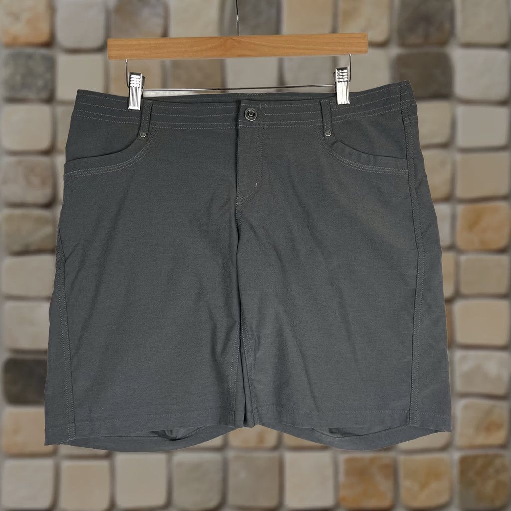 Vintage Kuhl Womens Hiking Chinos Gray Size 14 9" Inseam Size 36" / US 14 / IT 50 - 1 Thumbnail