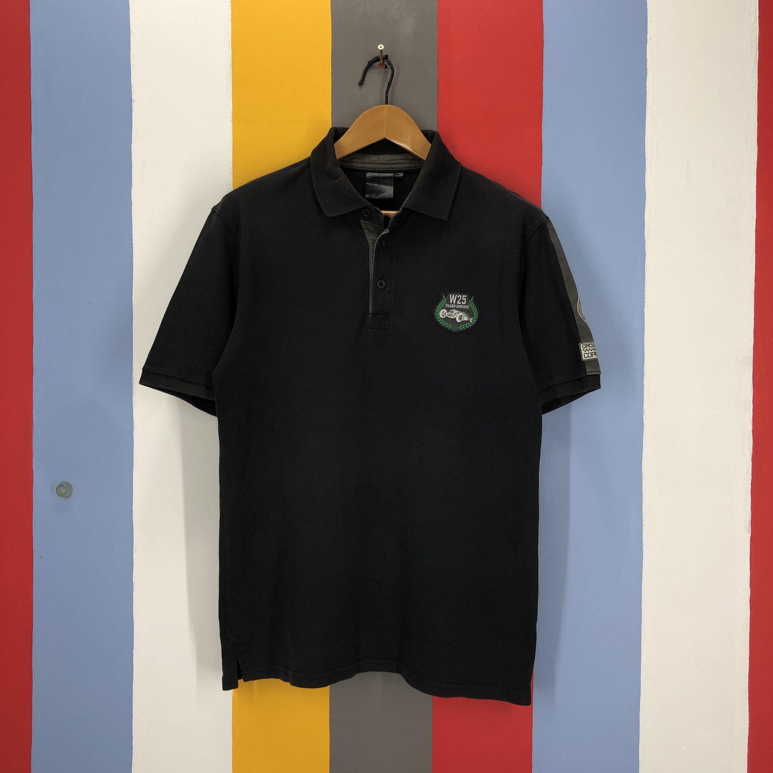 Mercedes-Benz MERCEDES W25 SILVER ARROW Polo T Shirt #1537/AZ Size US L / EU 52-54 / 3 - 1 Thumbnail