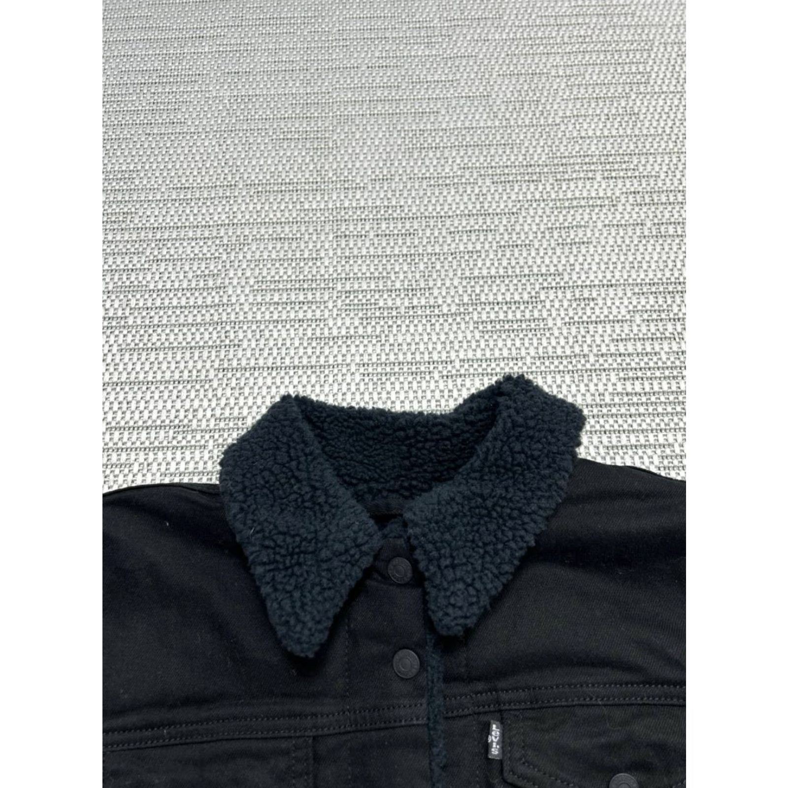 Levi's Levi's Jacket Womens Large Black Cotton Denim Bomber Jacket Size L / US 10 / IT 46 - 2 Thumbnail