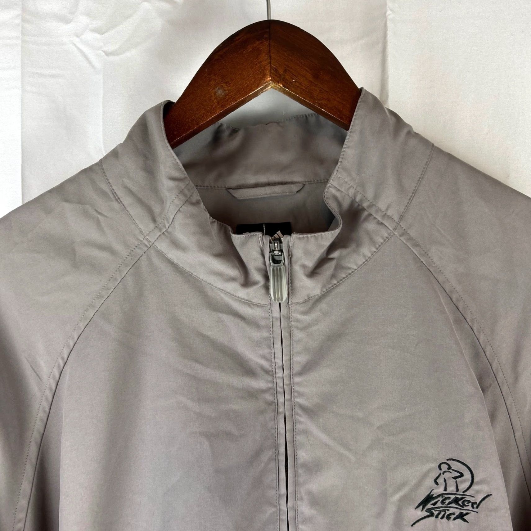 Adidas Adidas Windbreaker Mens Large Gray Short Sleeve 1/4 Zip Wicked Stick Jacket Fall Spring Golf Gym & Training Mens Size US 33 - 3 Thumbnail