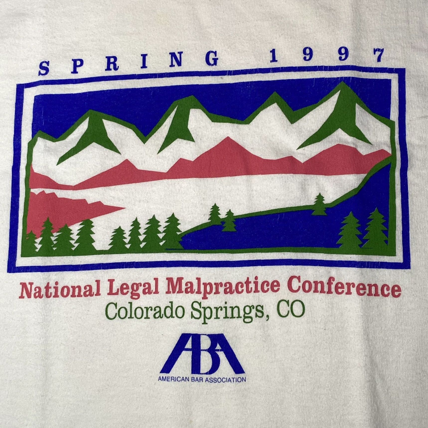 Fruit Of The Loom VINTAGE National Legal Malpractice Conference T Shirt Large L White 1997 Single Stitch Mens Size US L / EU 52-54 / 3 - 3 Thumbnail