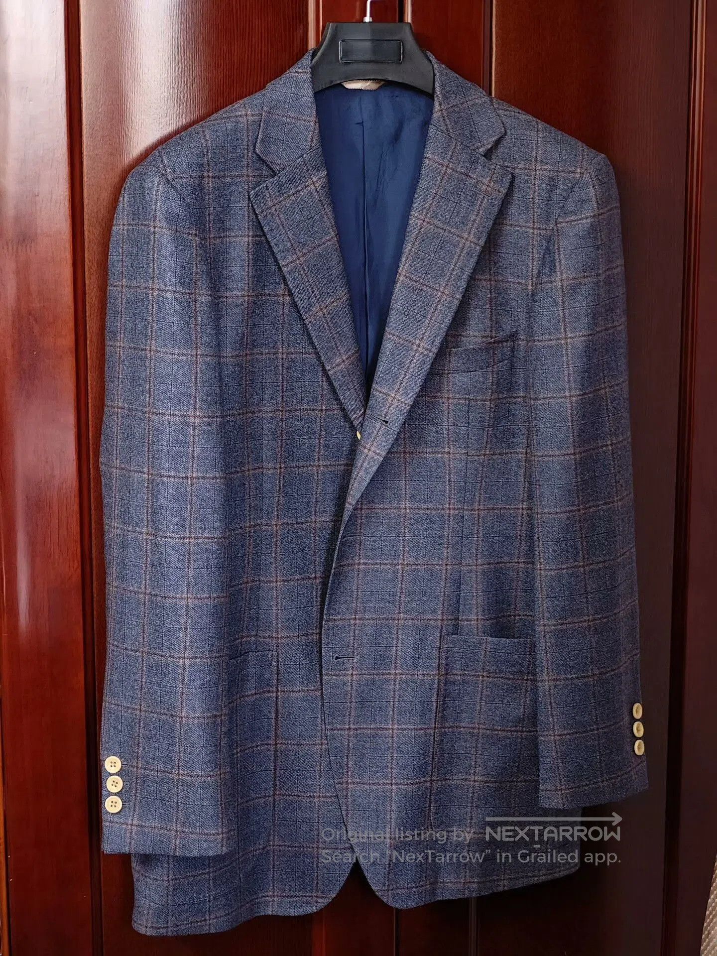 Japanese Brand Italian Wool Blazer with Check Pattern. Size US M / EU 48-50 / 2 - 1 Thumbnail
