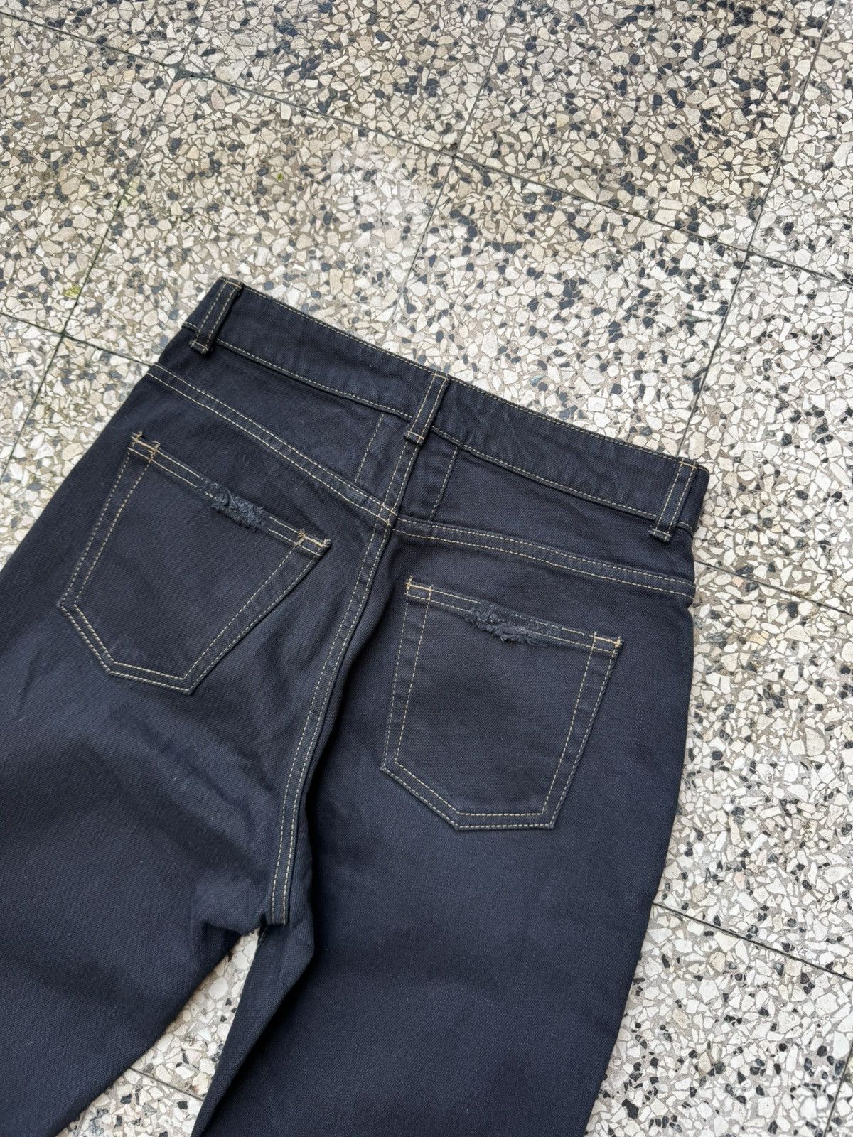 Saint Laurent Paris × Yves Saint Laurent SAINT LAURENT Trash Overdye JAPAN DENIM Distressed Skinny Size 27" / US 4 / IT 40 - 11 Thumbnail