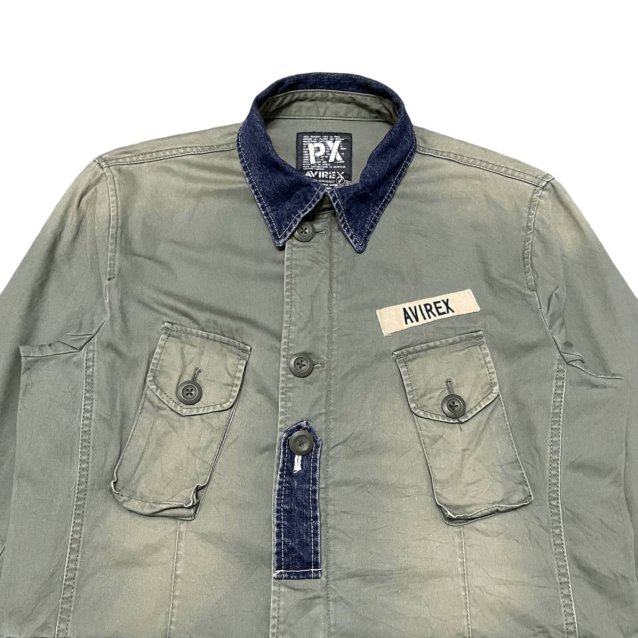 Avirex Vintage Avirex Multi Pocket Denim Part Jacket Military Size US XL / EU 56 / 4 - 2 Thumbnail