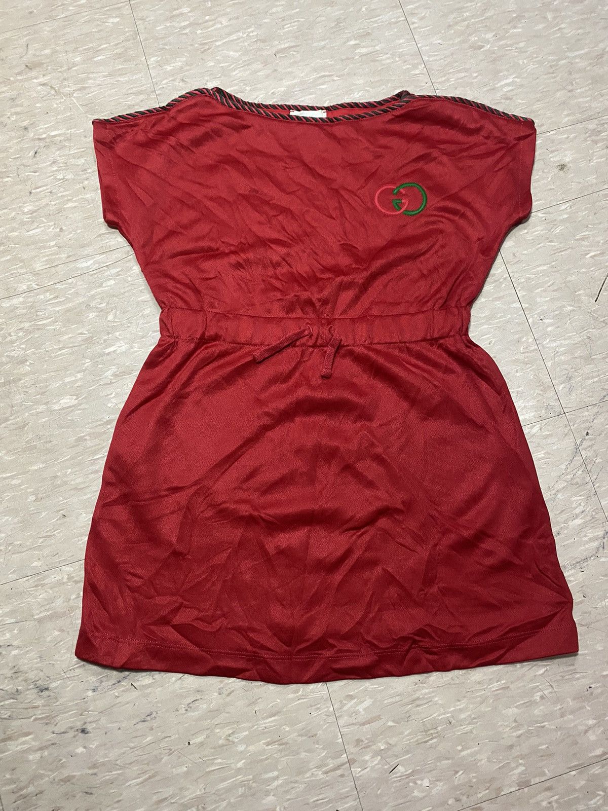 Designer × Gucci Gucci GG 100% cotton red embroidery kid's dress Size XXS / US 00 / IT 34 - 3 Thumbnail